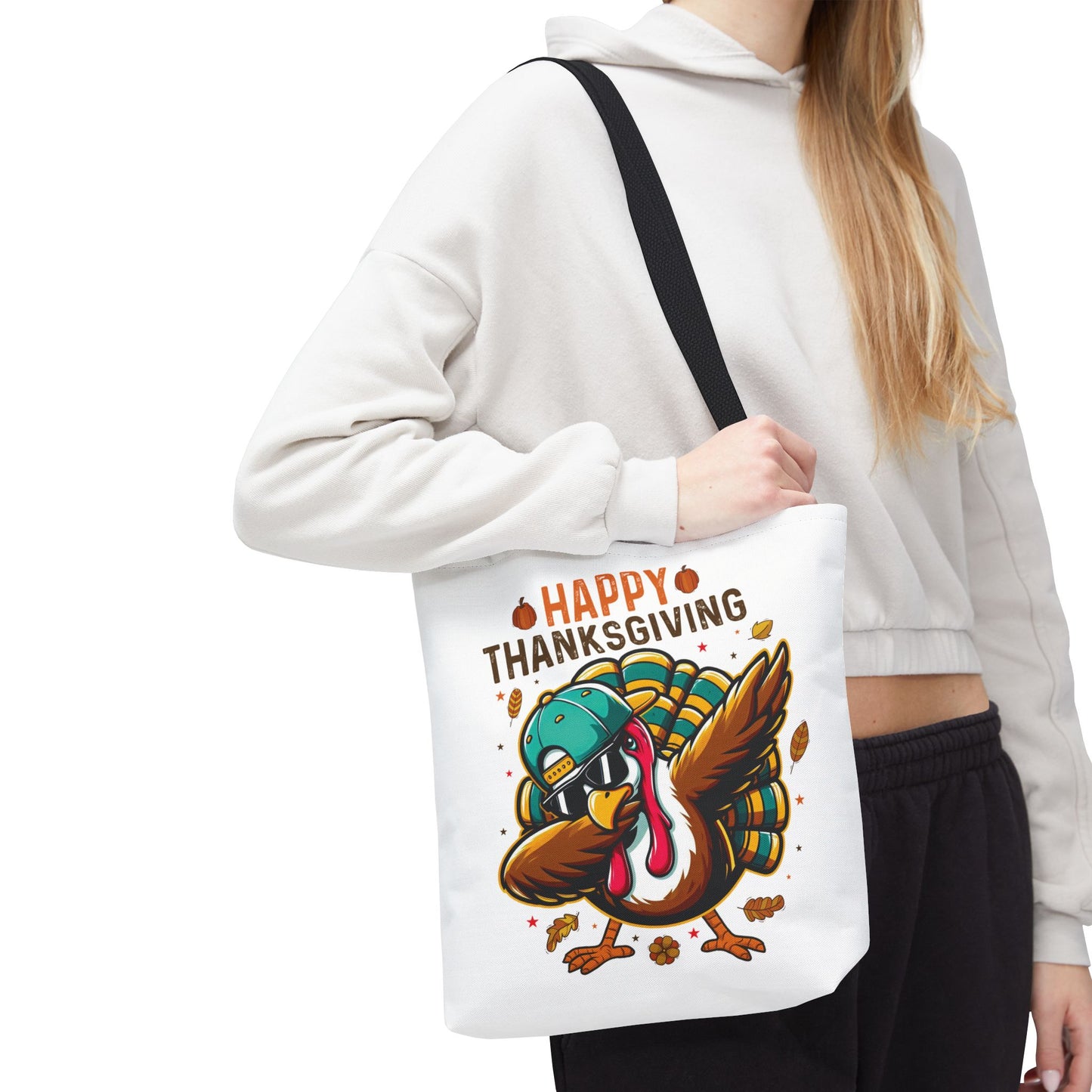 🦃 Dabbing Turkey Tote Bag – Thanksgiving Swagger with Holiday Humor