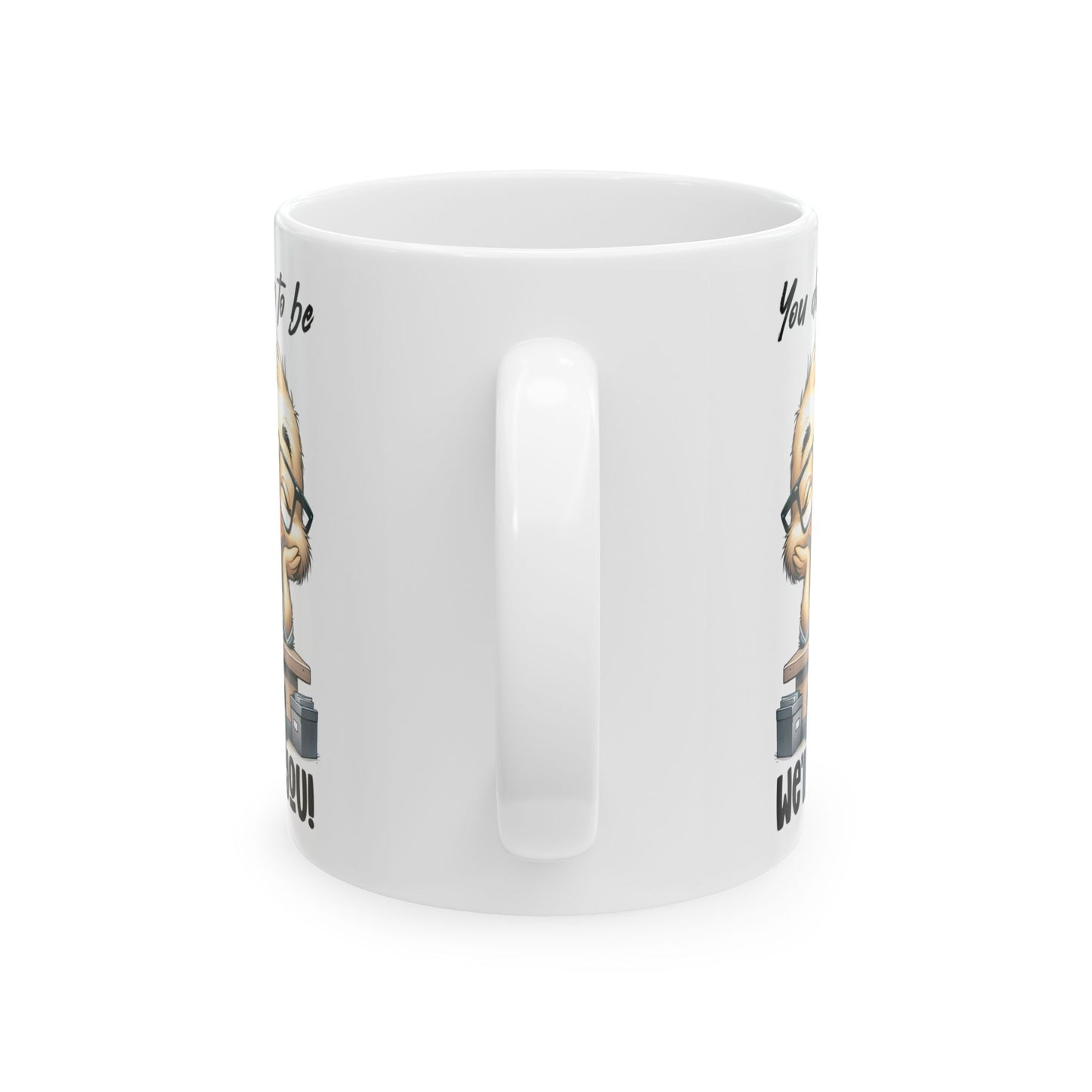 ¡No tienes que estar loco para trabajar aquí, te capacitamos! – Taza de café con forma de pato para la oficina 🧑💼