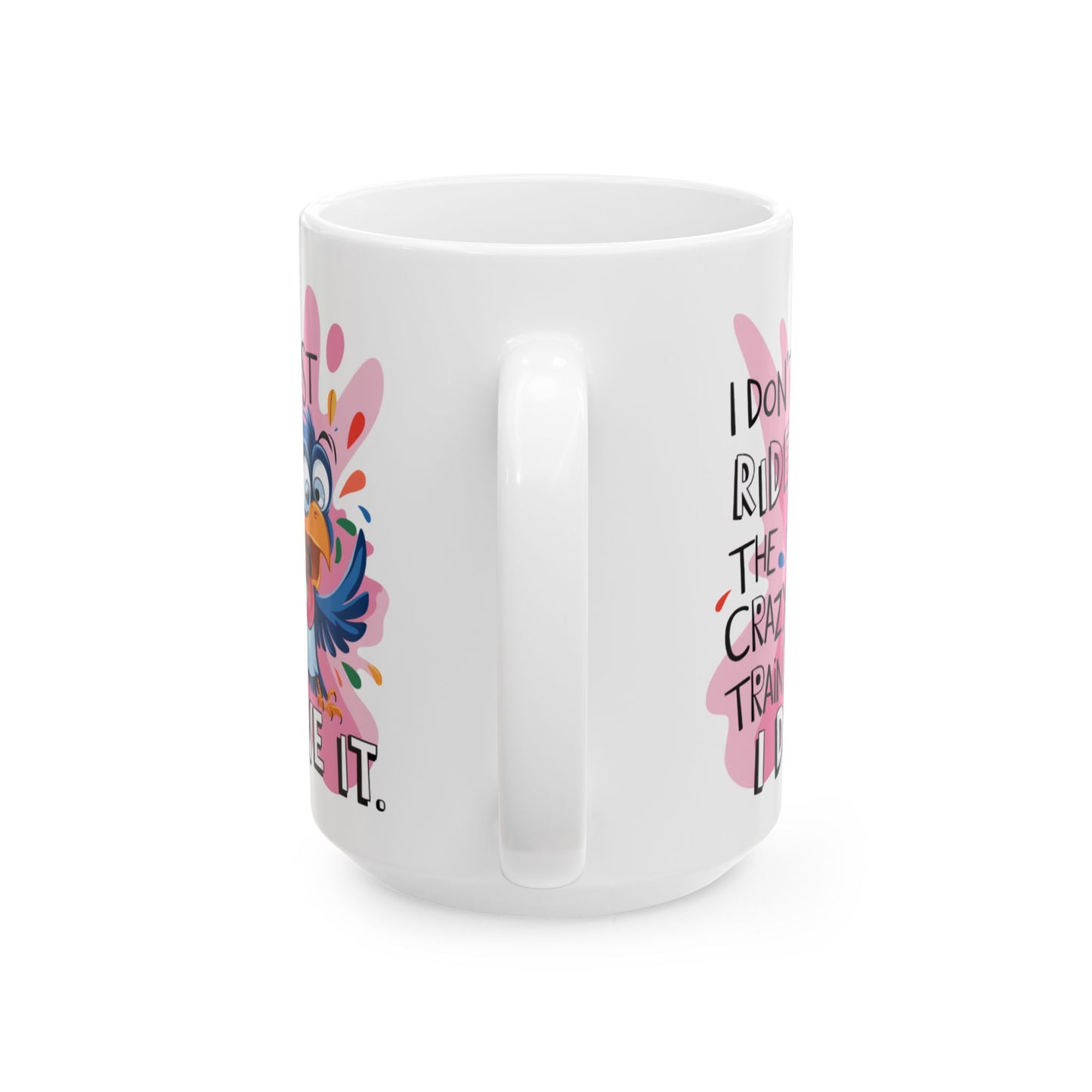🚂No solo viajo en el tren loco, lo conduzco: divertida taza de café con forma de pájaro para amantes del café 🦜
