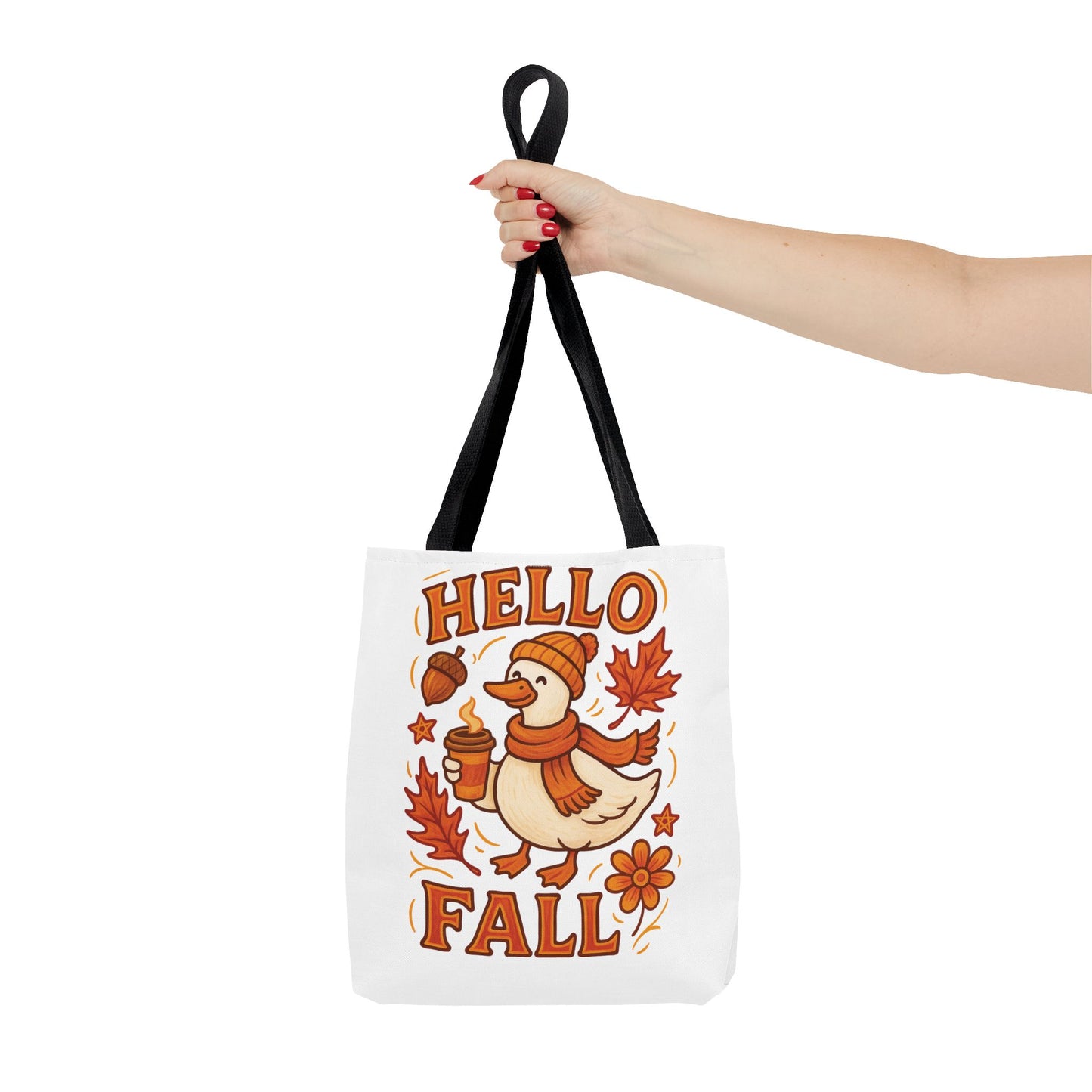 🧡 Hello Fall Duck Tote Bag – Cozy Autumn Vibes & Feathered Charm 🍂🦆