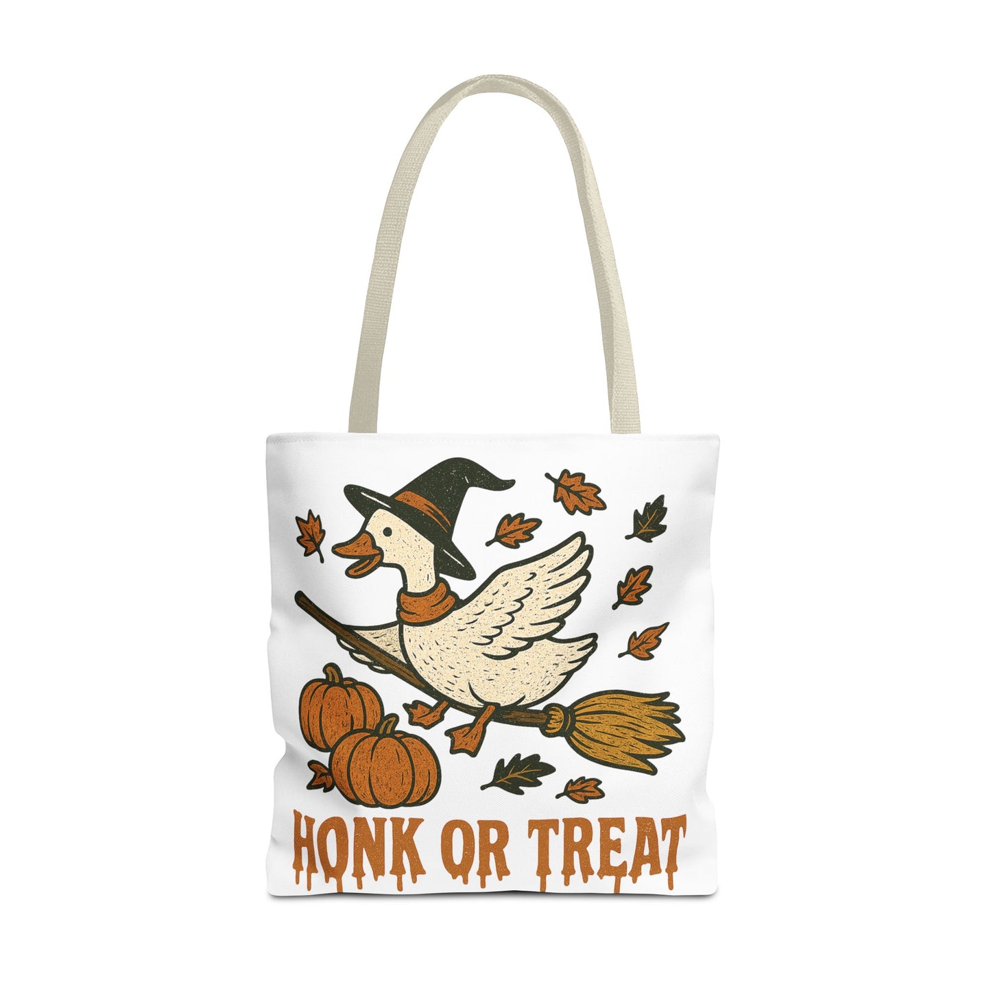 ๐ช Honk or Treat Goose Halloween Tote Bag โ Witchy Whimsy for Spooky Season ๐๐