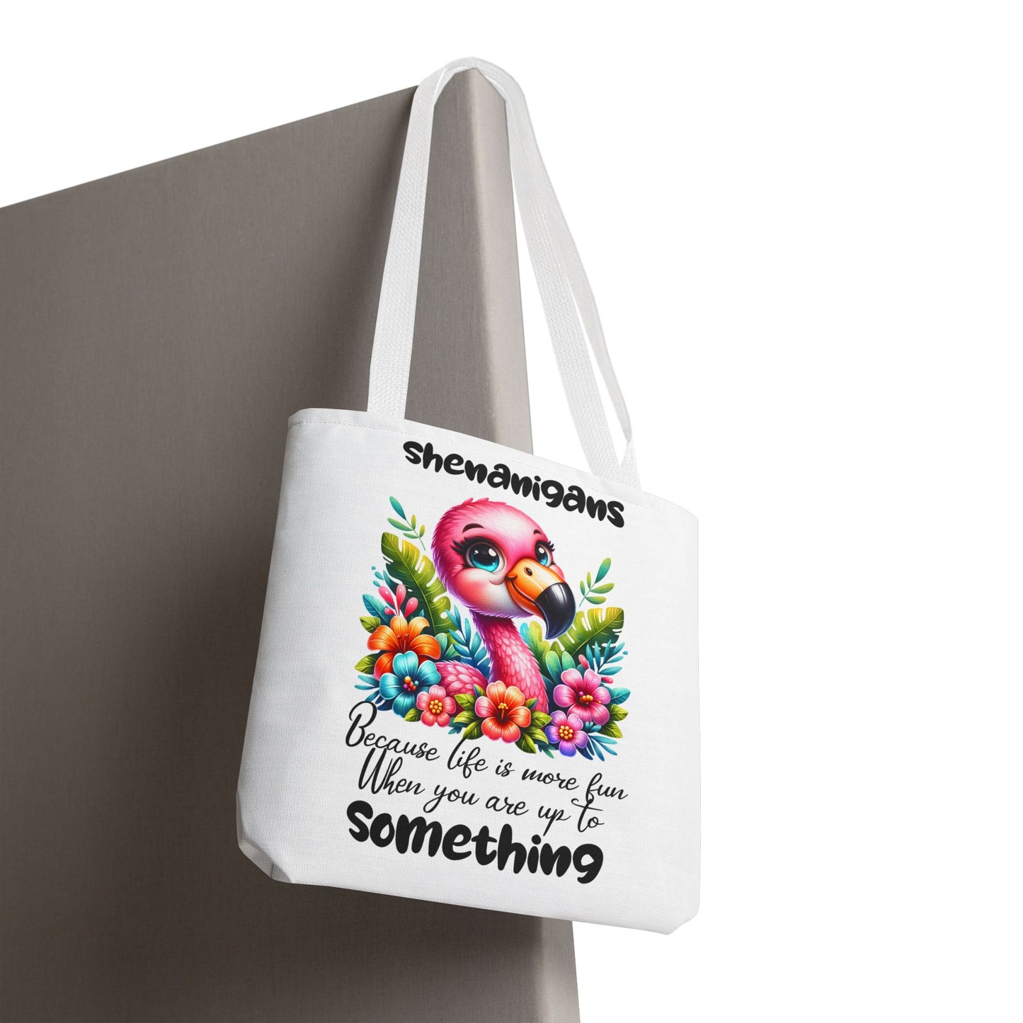 🌸 Flamingo & Floral Bliss – Bolso tote vibrante y divertido 🌺
