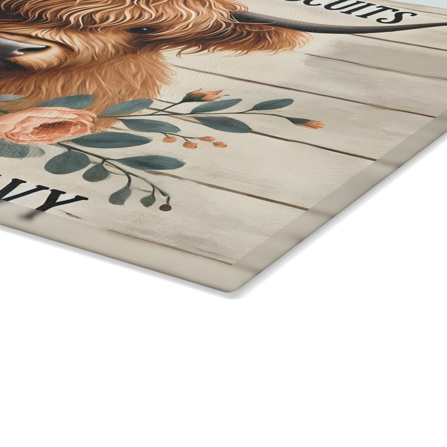 🐮 “Mind Your Own Biscuits” Cutting Board – Bold Florals & Southern Sass for Your Kitchen
