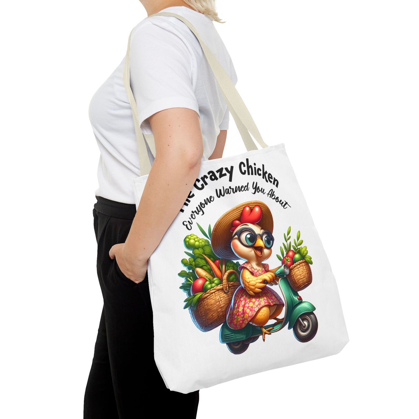 Bolsa de compras divertida con diseño de pollo: un encantador diseño de granja fresca 🐔