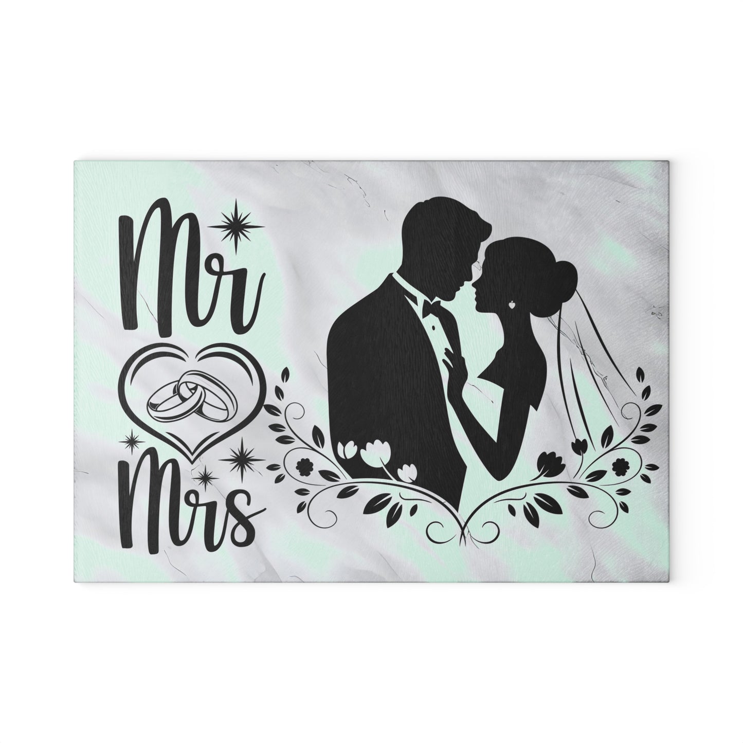 Tabla de cortar para novios: romance atemporal con una silueta elegante