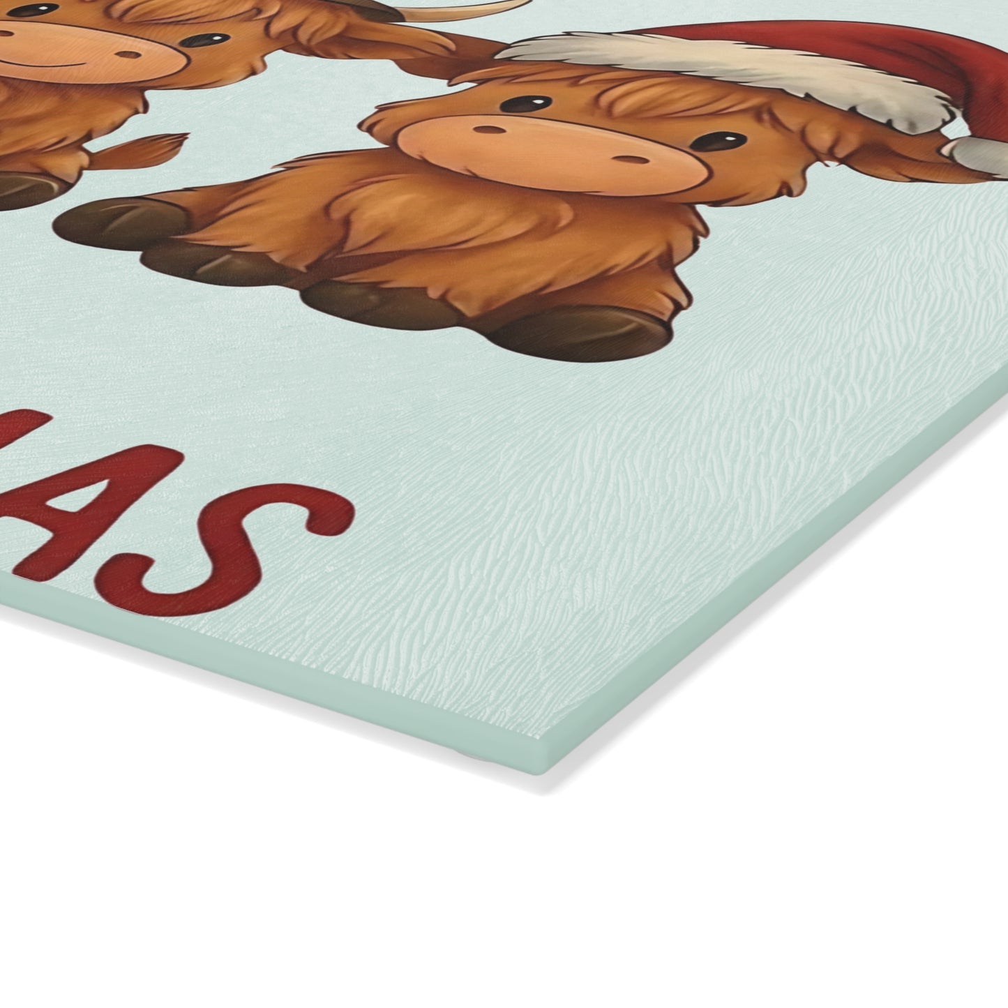🎃🦃🎄 Happy Hallothanksmas Highland Cow Cutting Board – Festive Multi-Holiday Kitchen Décor 🍁🥧✨