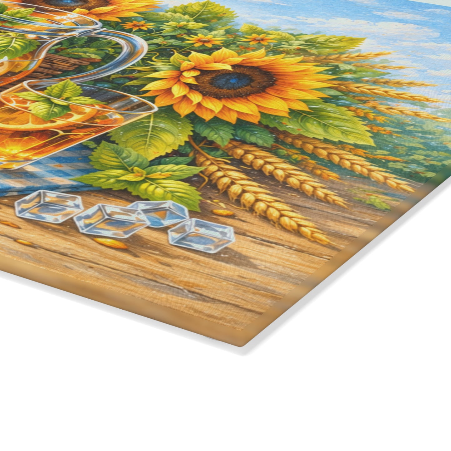 Sunflower Iced Tea Cutting Board – Sweet Summer Sips and Kitchen Charm
