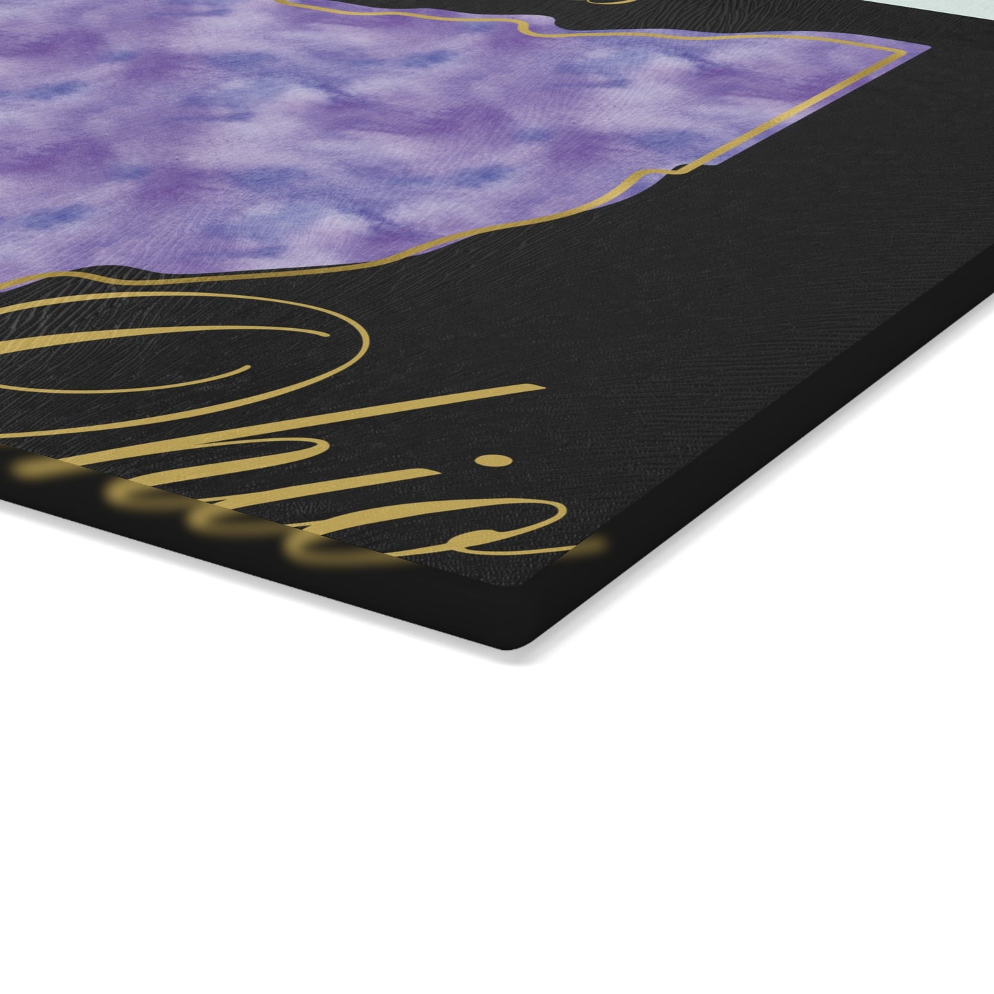 💜 Ohio State Cutting Board – Soft Purple Pride with Floral Heart Elegance