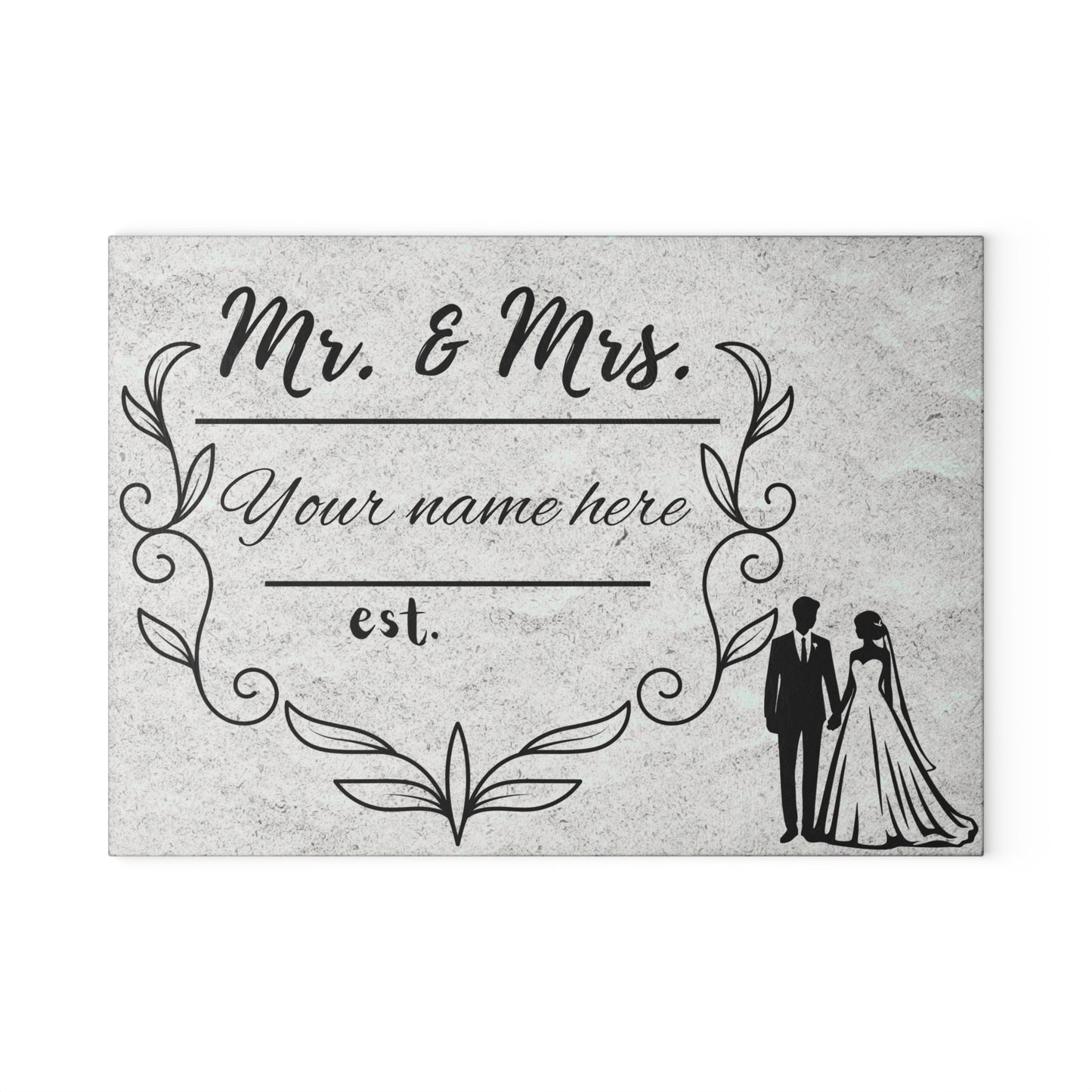 Tabla de cortar personalizada para boda de Sr. y Sra.: un elegante recuerdo para recién casados