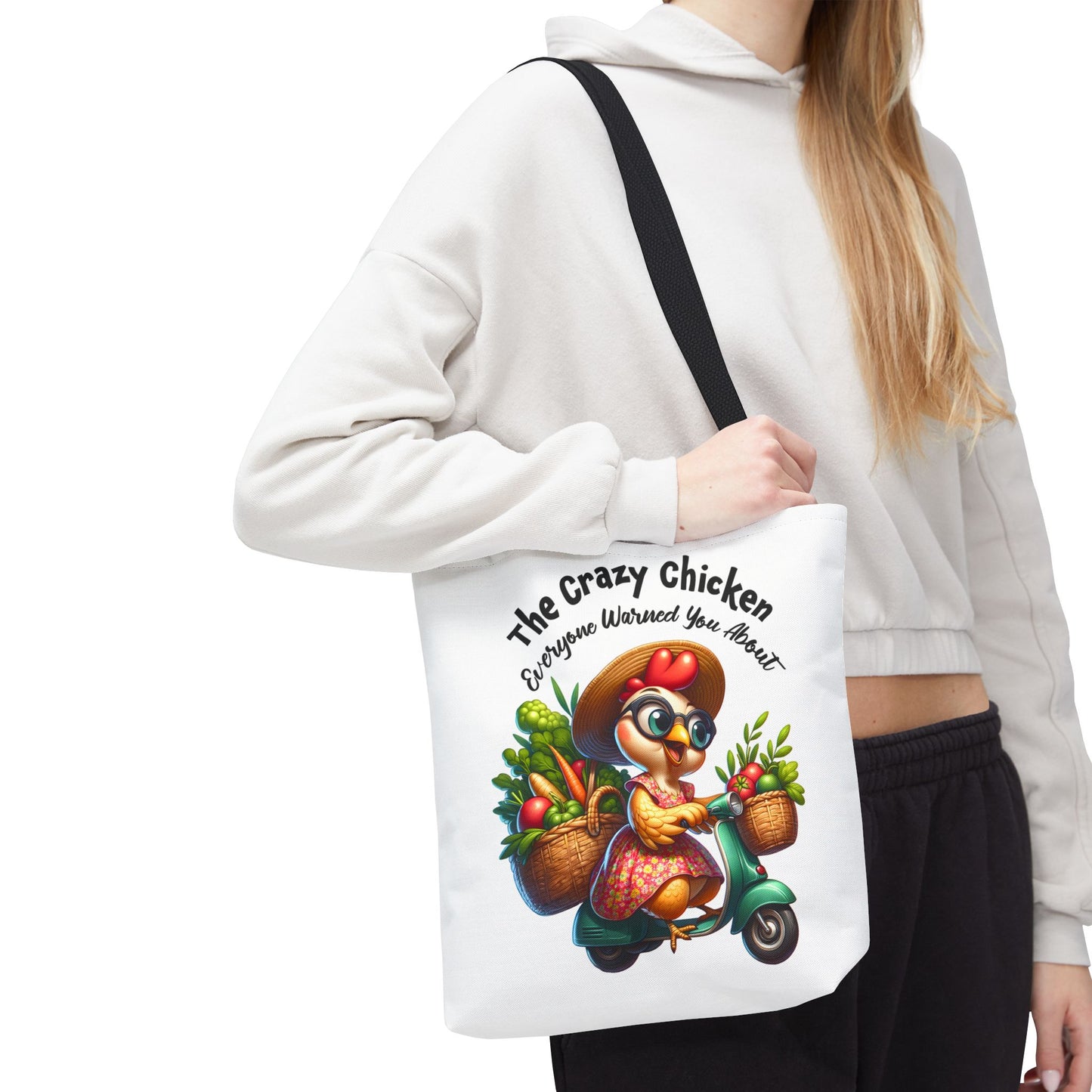 Bolsa de compras divertida con diseño de pollo: un encantador diseño de granja fresca 🐔