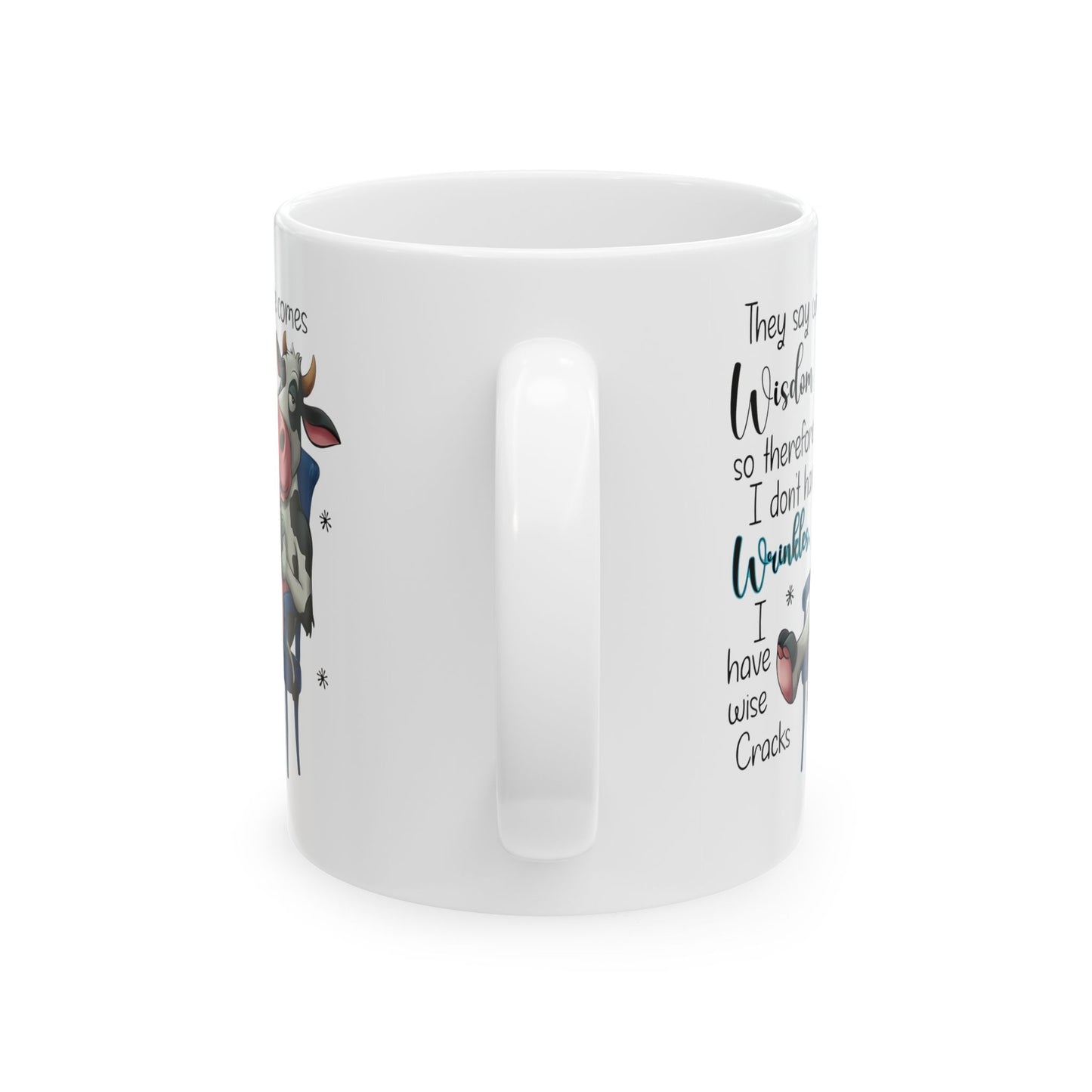 Taza de café, divertida taza de vaca, divertida taza de granja con frase tierna e ingeniosa, regalo perfecto para amantes del café, agricultores y amantes de los animales.