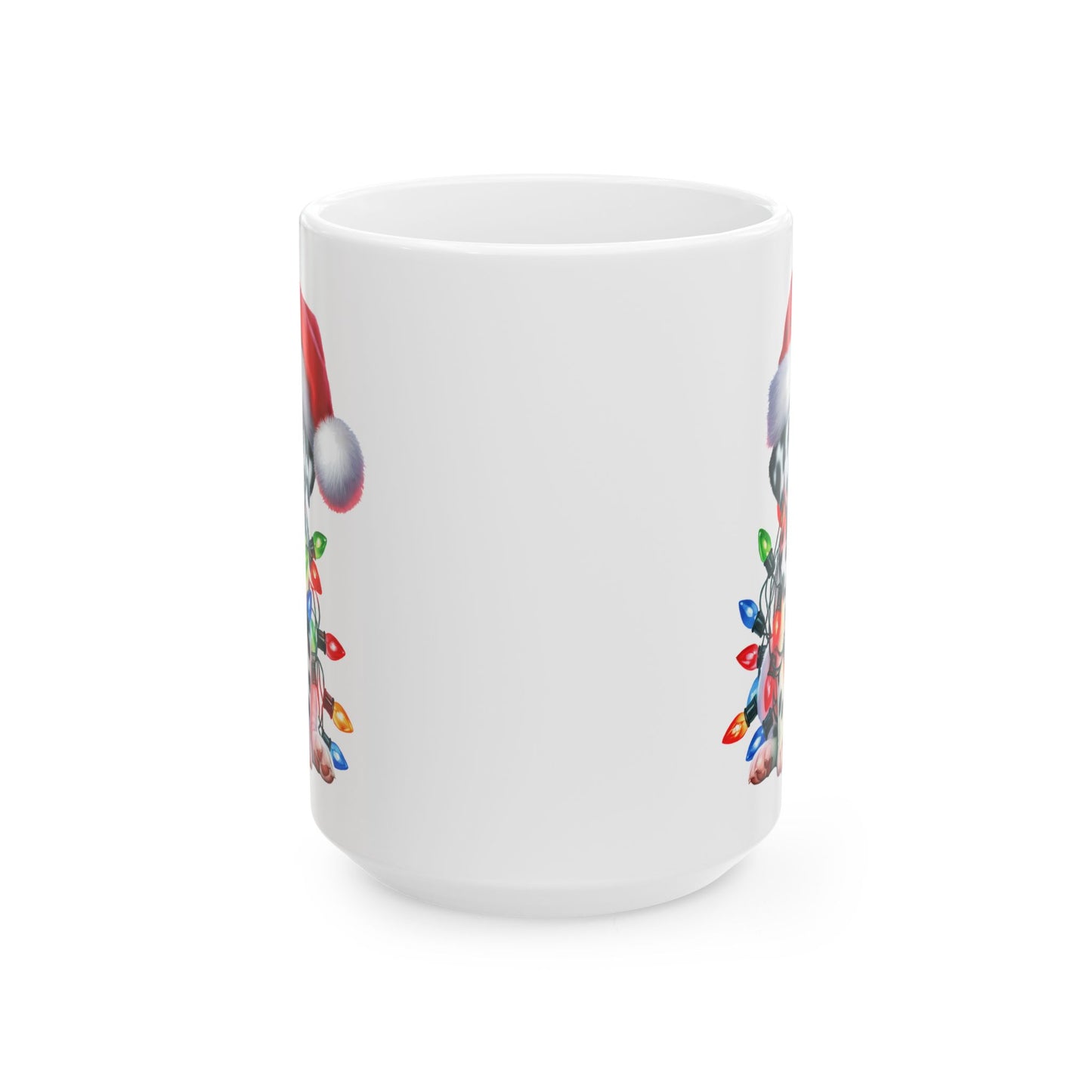 Dalmatian Christmas Lights Mug – Personalized Holiday Cheer in Every Sip 🎅🌟