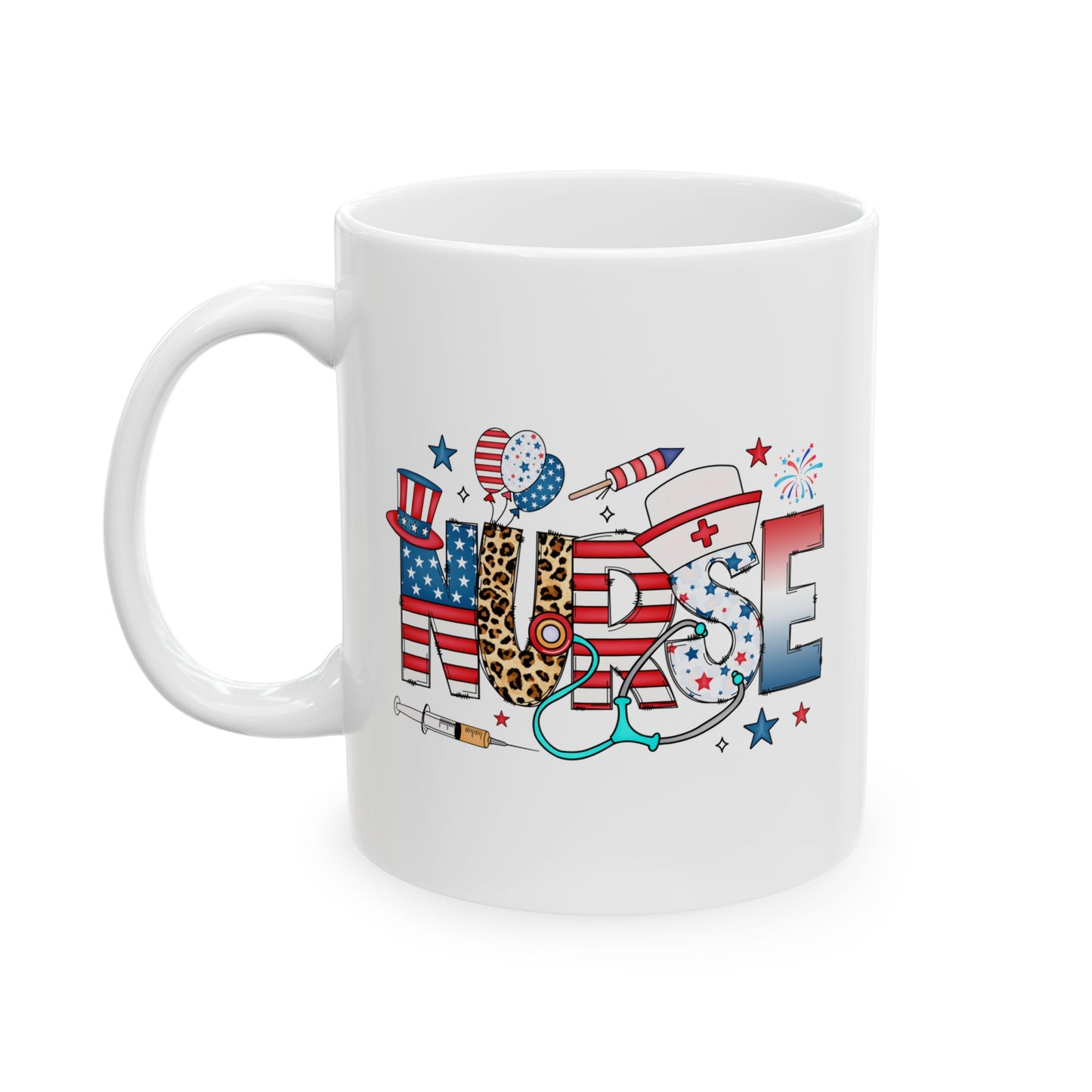 Taza de Enfermera Estadounidense de EE. UU.: ¡Un homenaje patriótico a nuestros héroes de la salud! 🩺