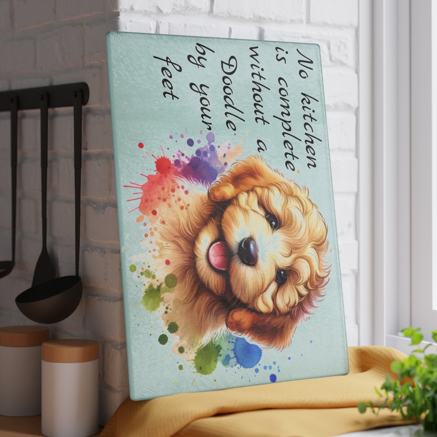 Tabla de cortar Goldendoodle, tabla de cortar Doodle, regalo Goldendoodle, regalo Doodle, me encantan los Goldendoodles, regalos para amantes de los perros, tabla de charcutería