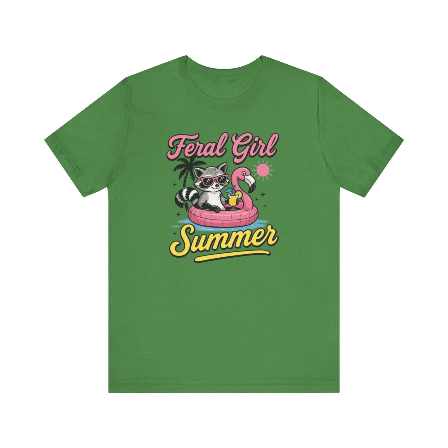 Camiseta de verano para chica salvaje: Mapache divertido con vuelo | Camiseta de verano para mujer