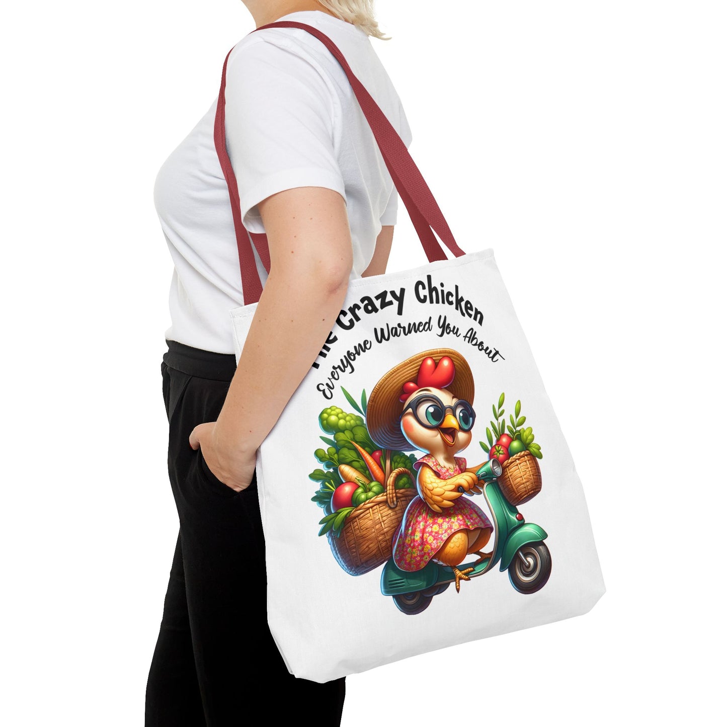 Bolsa de compras divertida con diseño de pollo: un encantador diseño de granja fresca 🐔