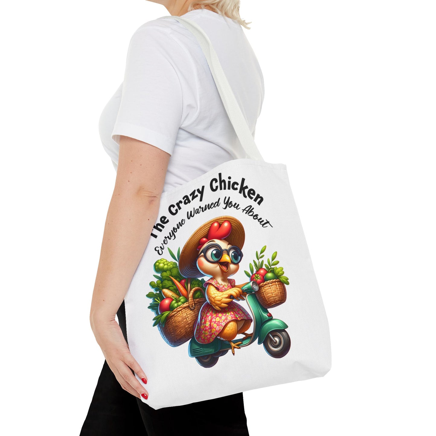 Bolsa de compras divertida con diseño de pollo: un encantador diseño de granja fresca 🐔