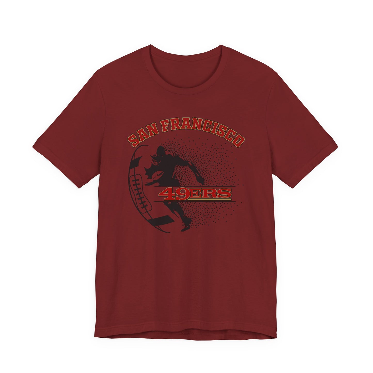 ๐ฅ Bold Red & Black Jersey Graphic Tee โ Vintage Vibes for Every Fan ๐ฏ