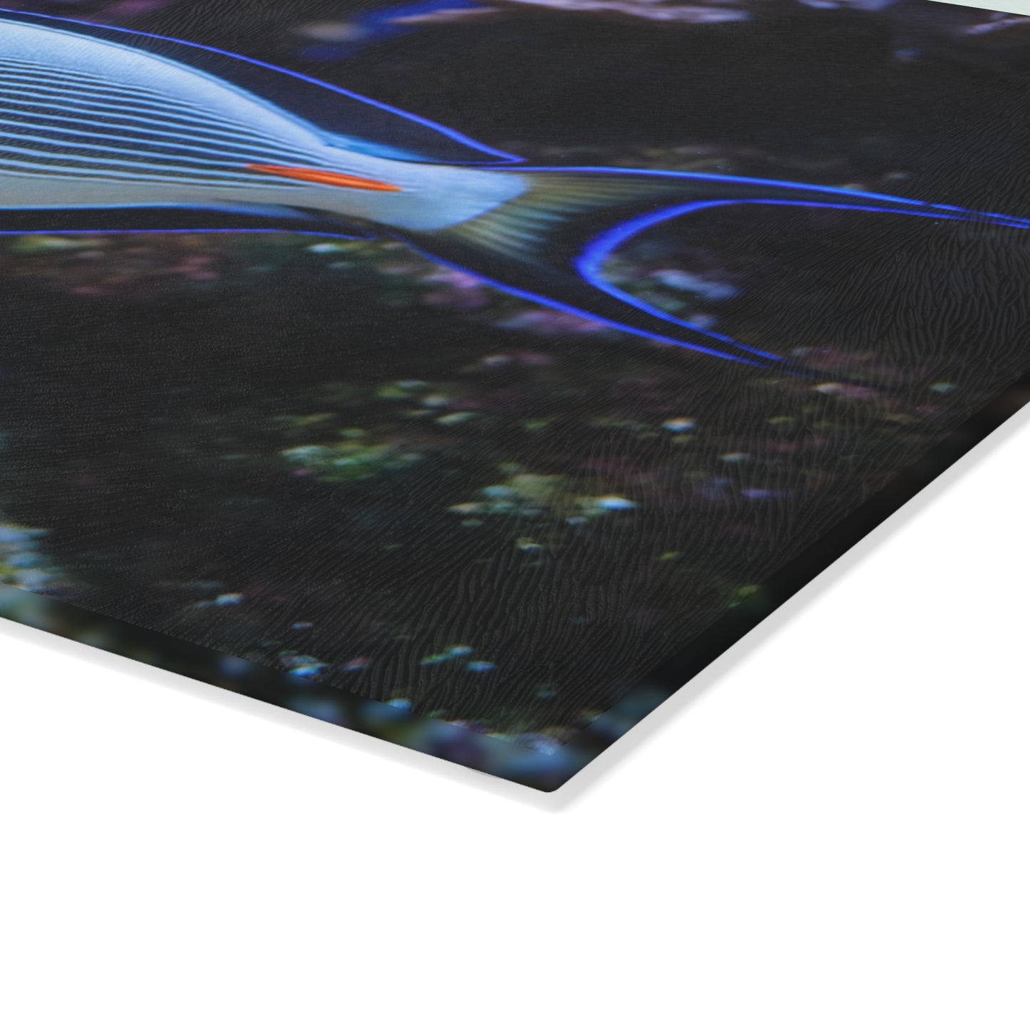 Tabla de cortar de coral Blue Tang: un elegante estilo oceánico para tu cocina