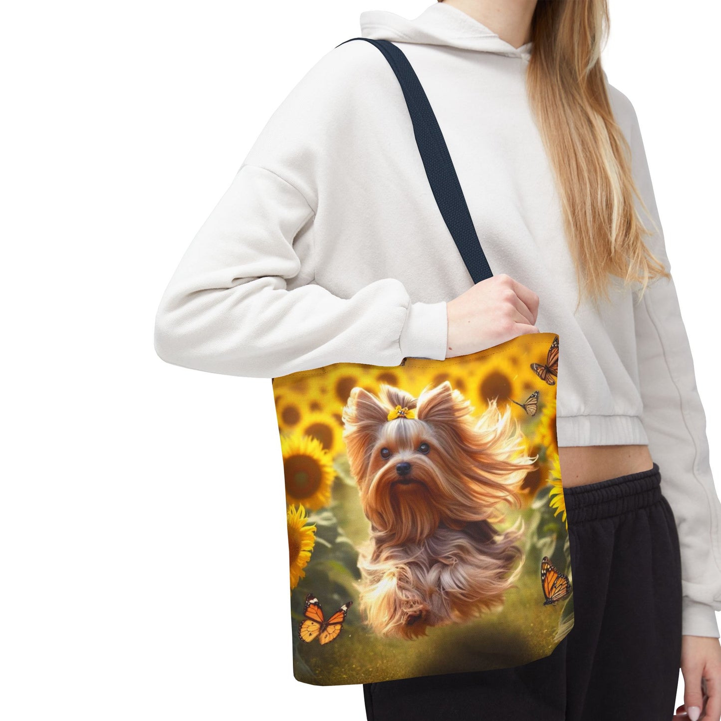 Adorable bolso de mano Yorkie: ¡perfecto para los amantes de los perros en movimiento!