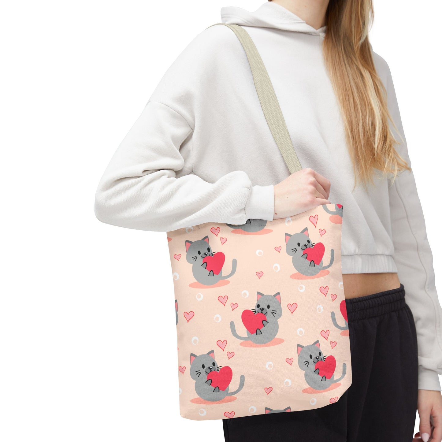 Encantador bolso de mano para amantes de los gatos: duradero, espacioso y perfecto para ir de compras, trabajar o las aventuras cotidianas.