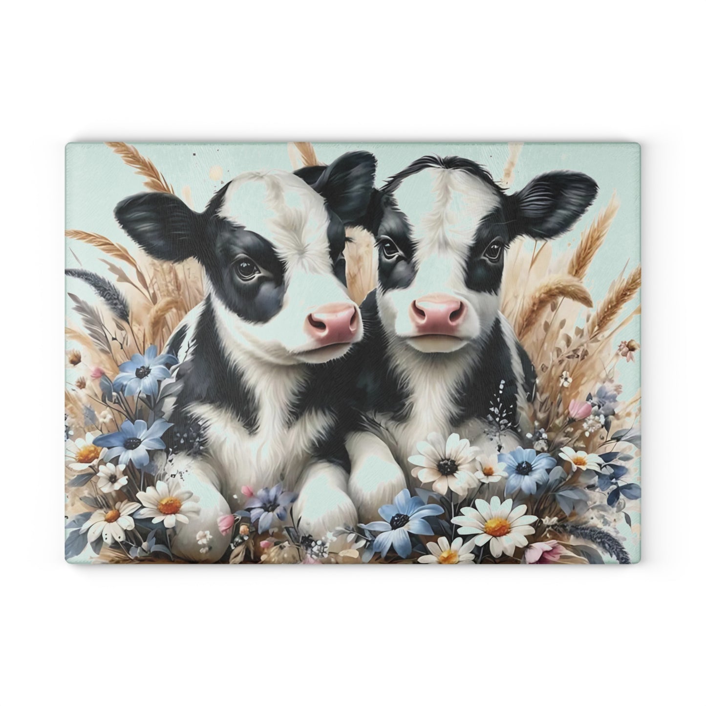 🐄 Adorable Calf Duo Cutting Board – Country Charm for Your Kitchen 🐄
