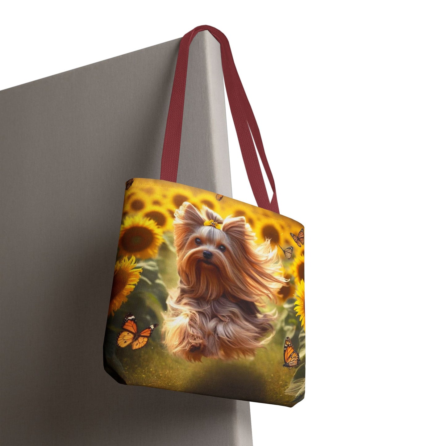 Adorable bolso de mano Yorkie: ¡perfecto para los amantes de los perros en movimiento!