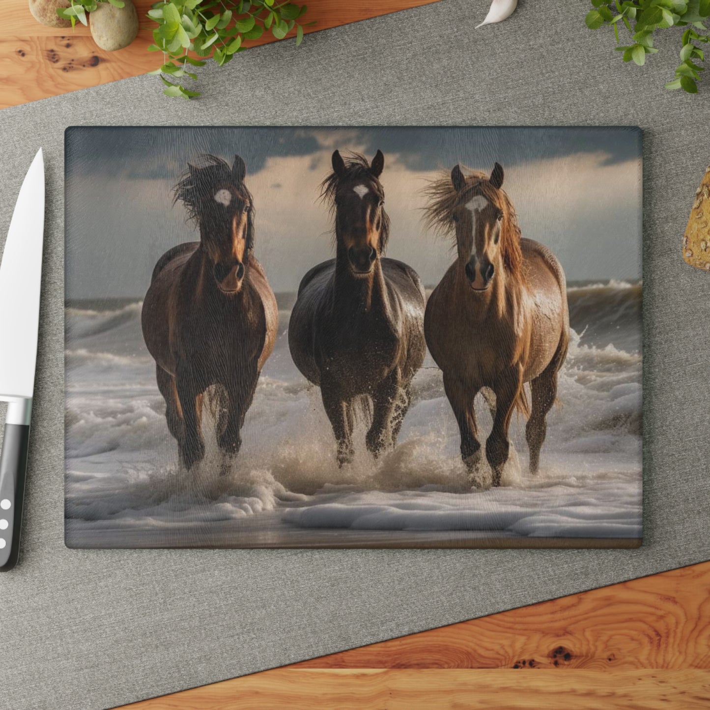 Horse Cutting Board, Horse Kitchen Decor, Horse Chef Gifts, Horse Lovers Gift, Farmhouse Style, Cutting Board Gift, Kitchen Accessories