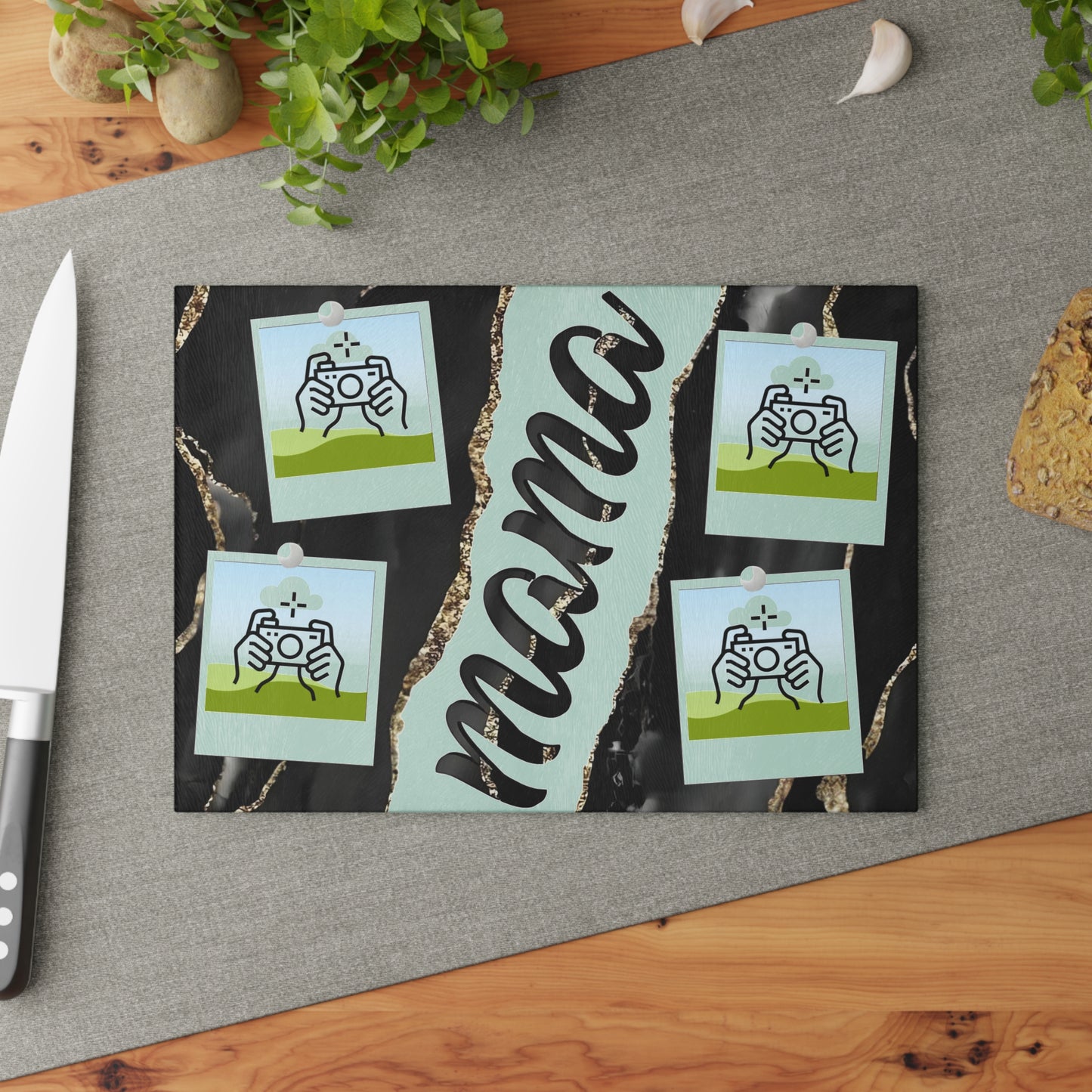 Tabla de cortar con foto de mamá personalizada: un elegante recuerdo para el corazón del hogar