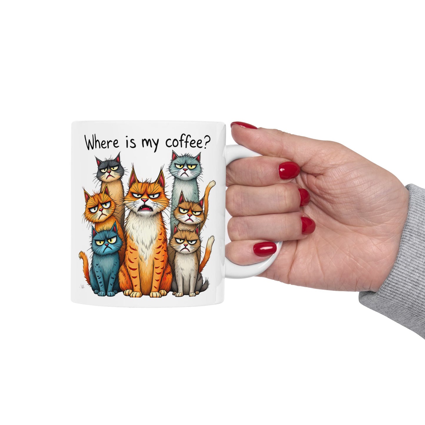 ¿Dónde está mi café? – Divertida taza de gato para amantes de los gatos ☕