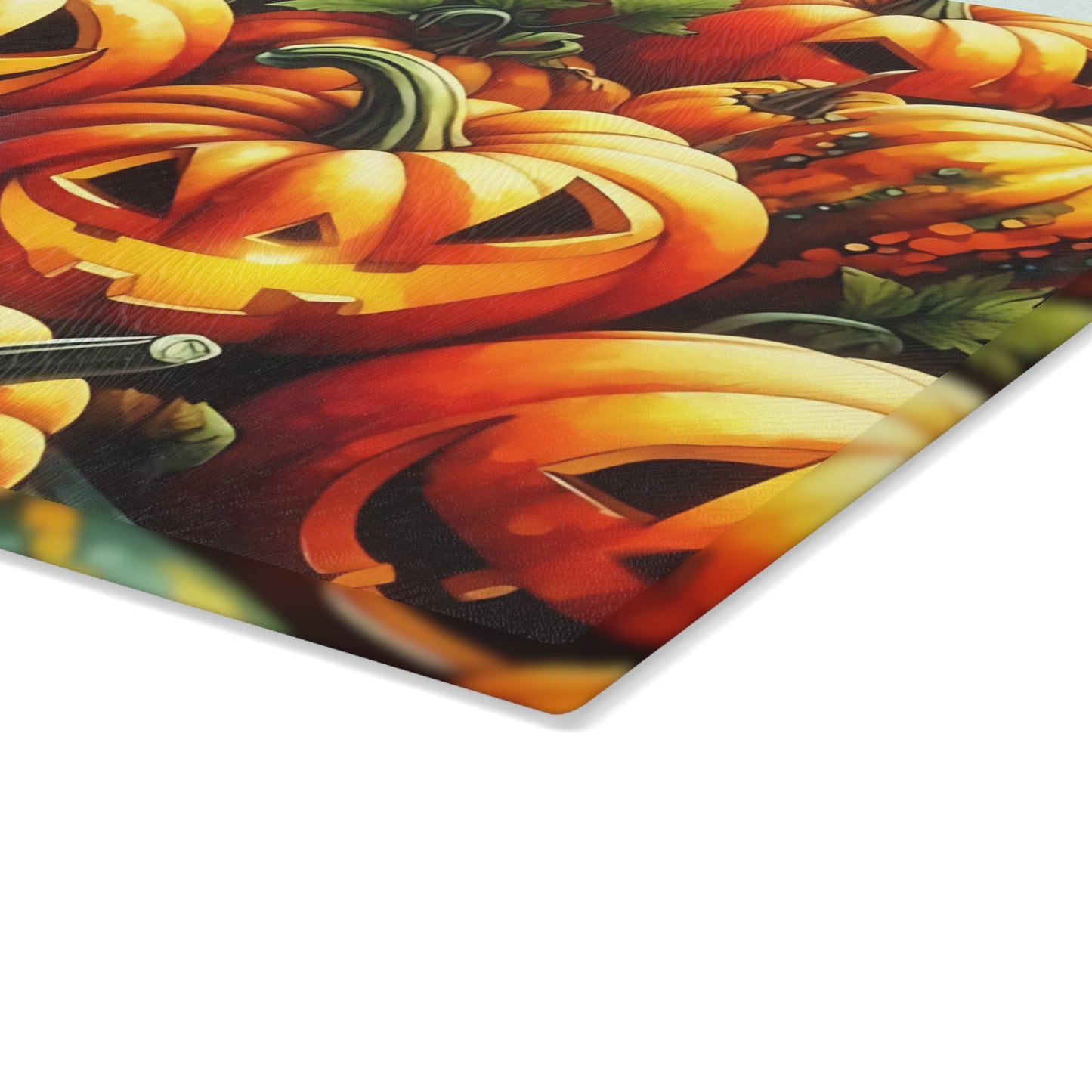 🎃🕸️ Jack-O’-Lantern Pumpkin Patch Cutting Board – Spooky & Festive Kitchen Charm 🧡🖤