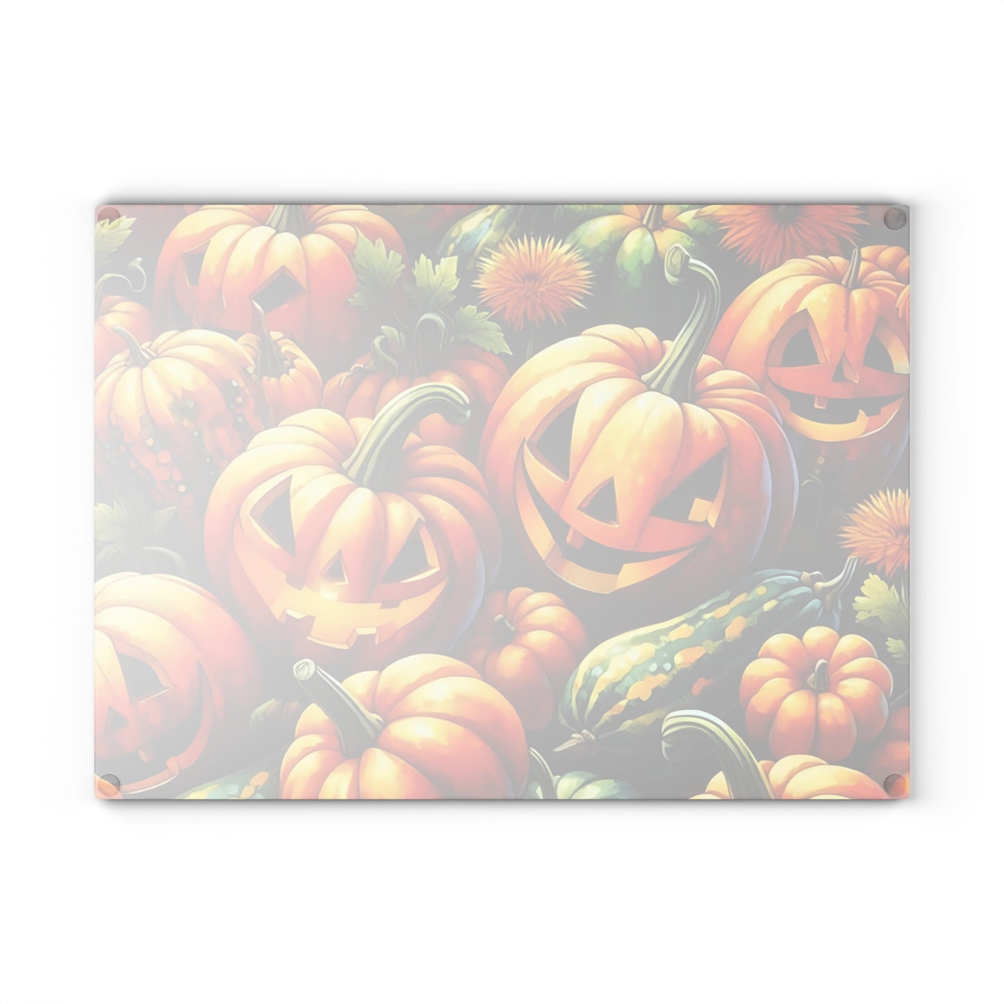 🎃🕸️ Jack-O’-Lantern Pumpkin Patch Cutting Board – Spooky & Festive Kitchen Charm 🧡🖤