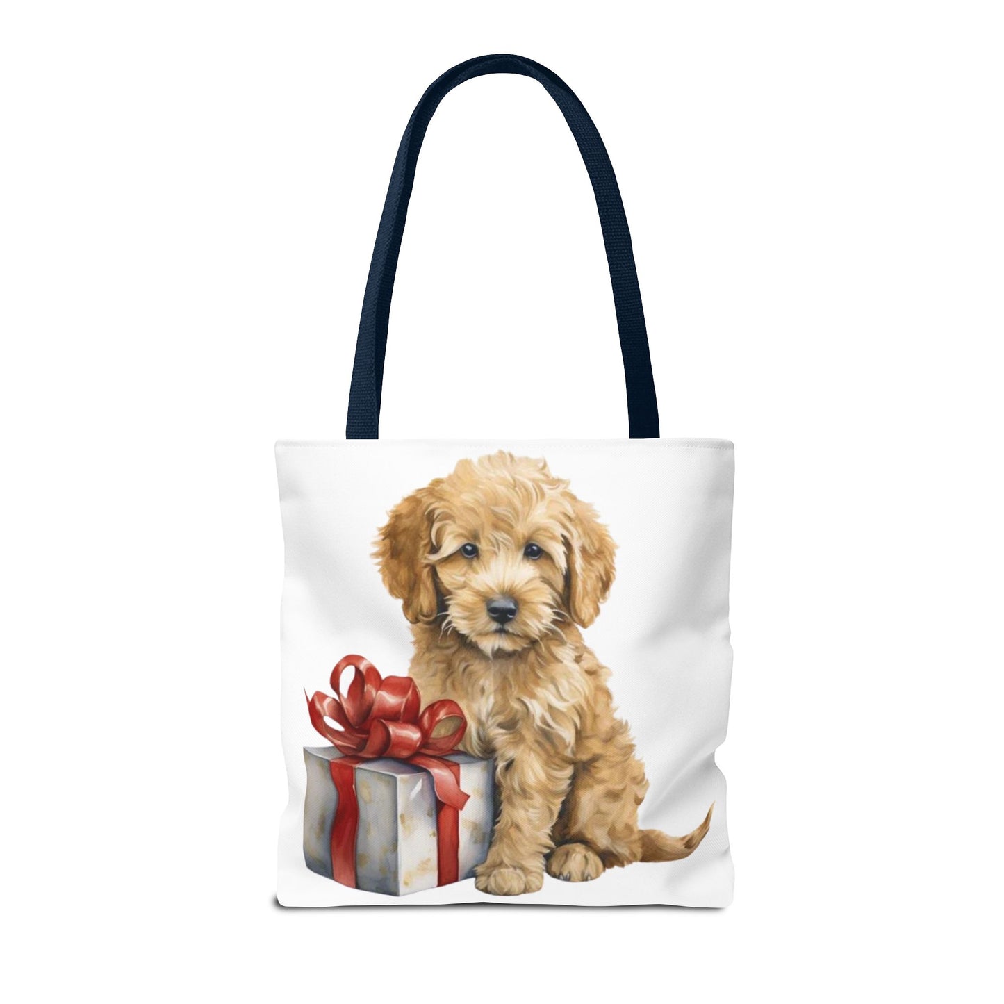 🎁 Goldendoodle Puppy Tote Bag – Sweet & Snuggly Holiday Charm for Dog Lovers 🐶