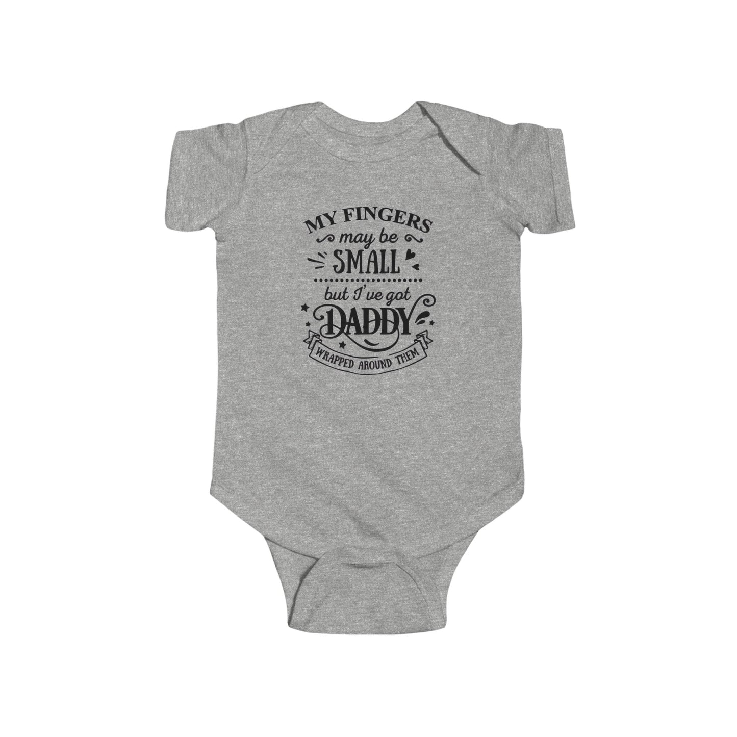Body de bebé "Papá envuelto en mi dedo" | Mono de bebé adorable para papá | Versión orgánica disponible
