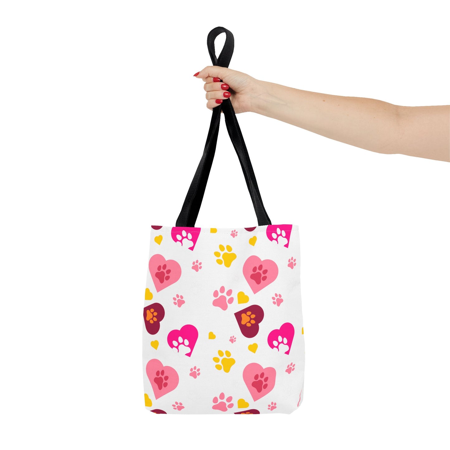 Bolsa de mano con estampado de patas y corazón | Pet Lover Everyday Carry-All