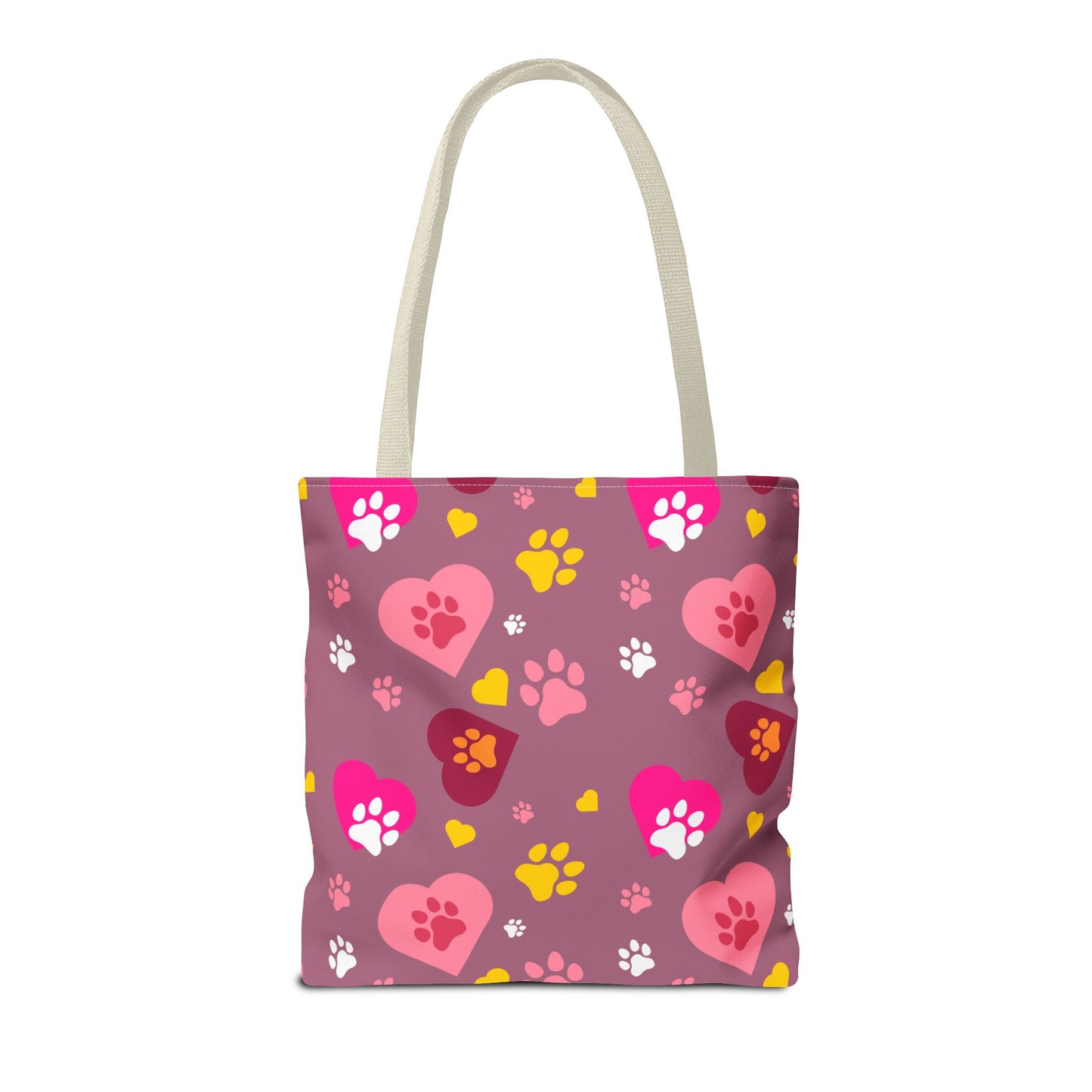 ¡Demuestra tu amor por tus peludos amigos con este clásico bolso de mano con estampado de patas! 🐾