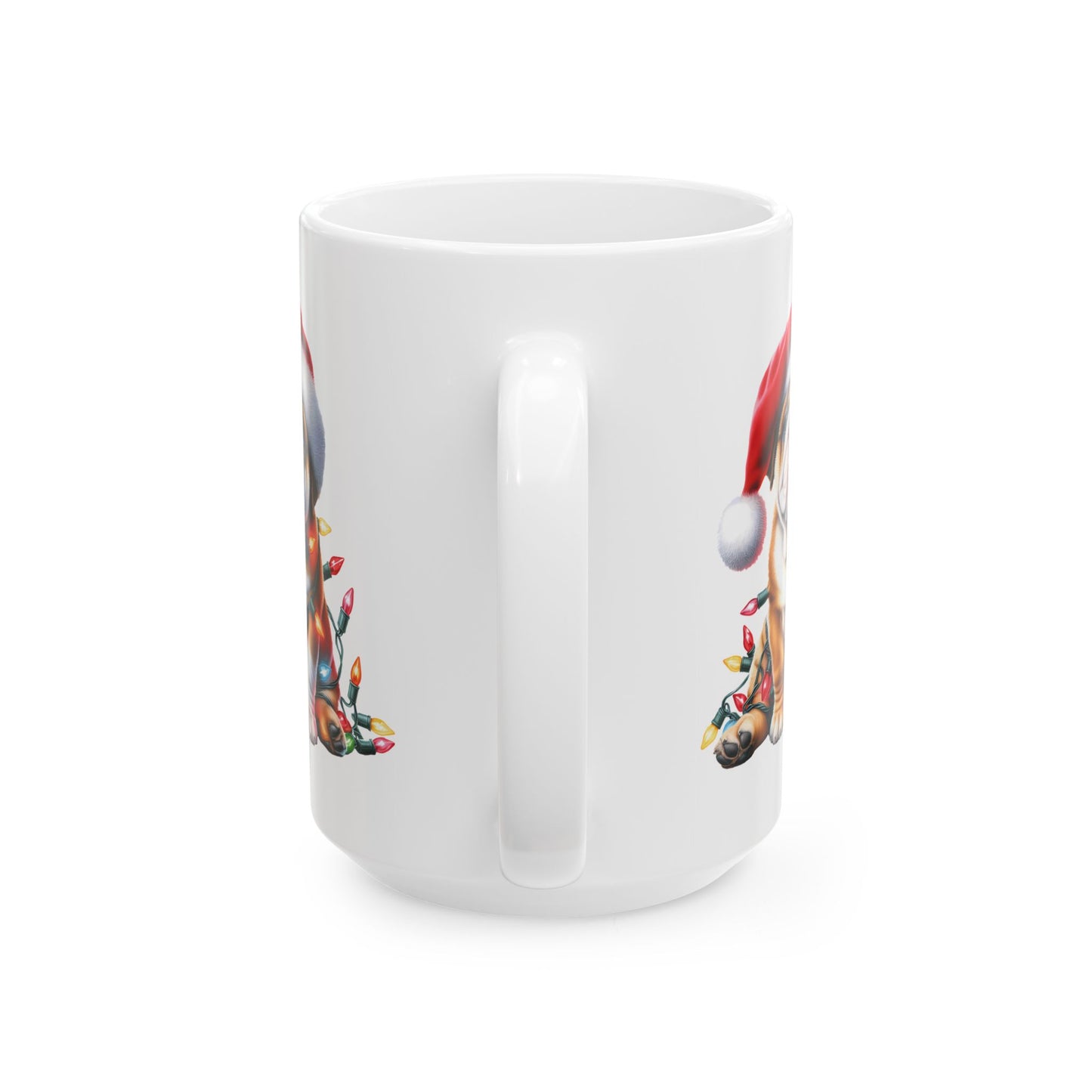 🎅 English Bulldog Christmas Lights Mug – Grumpy Pup, Jolly Spirit! 🐾☕