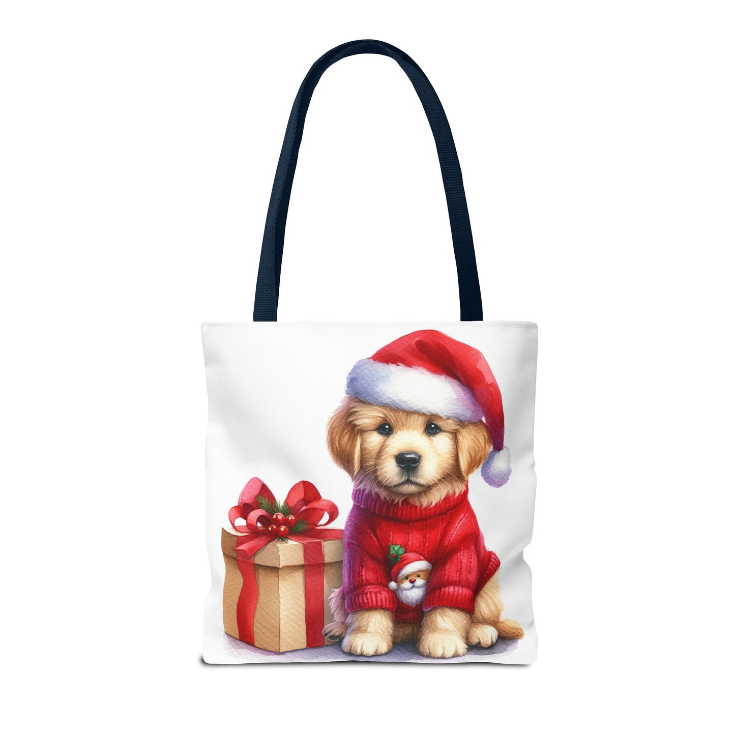 🎄 Golden Retriever Puppy Christmas Tote Bag – Festive Charm for Dog Lovers 🐶