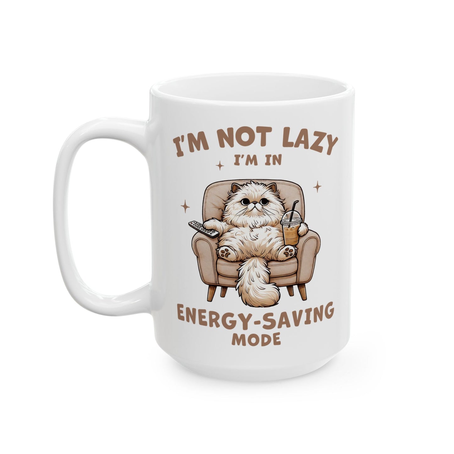🐾 No soy perezoso, estoy en modo ahorro de energía – Divertida taza de café de gato para amantes de los gatos 😸