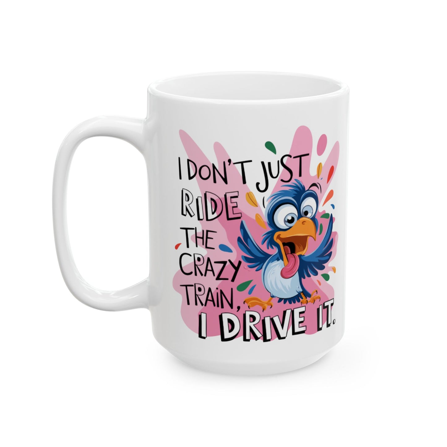 🚂No solo viajo en el tren loco, lo conduzco: divertida taza de café con forma de pájaro para amantes del café 🦜