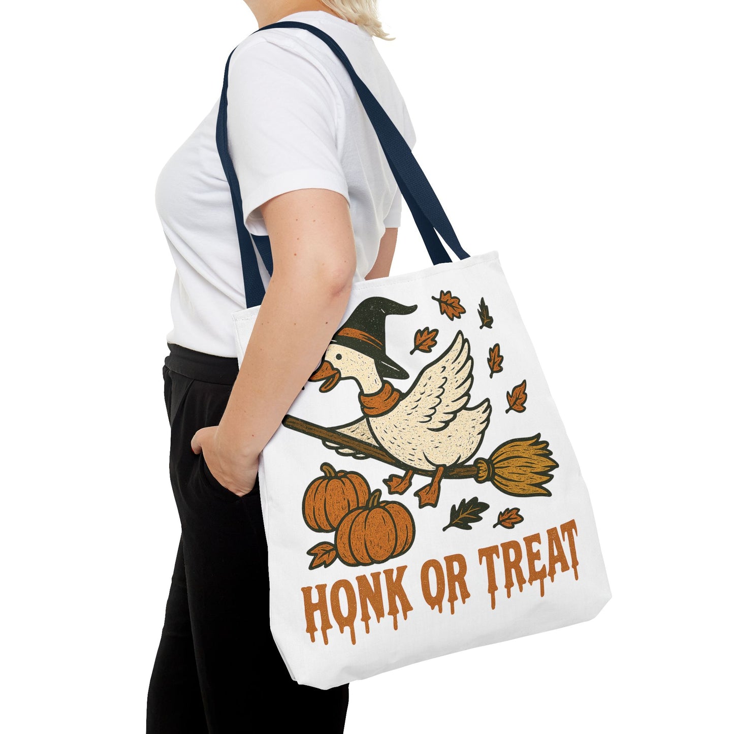 ๐ช Honk or Treat Goose Halloween Tote Bag โ Witchy Whimsy for Spooky Season ๐๐