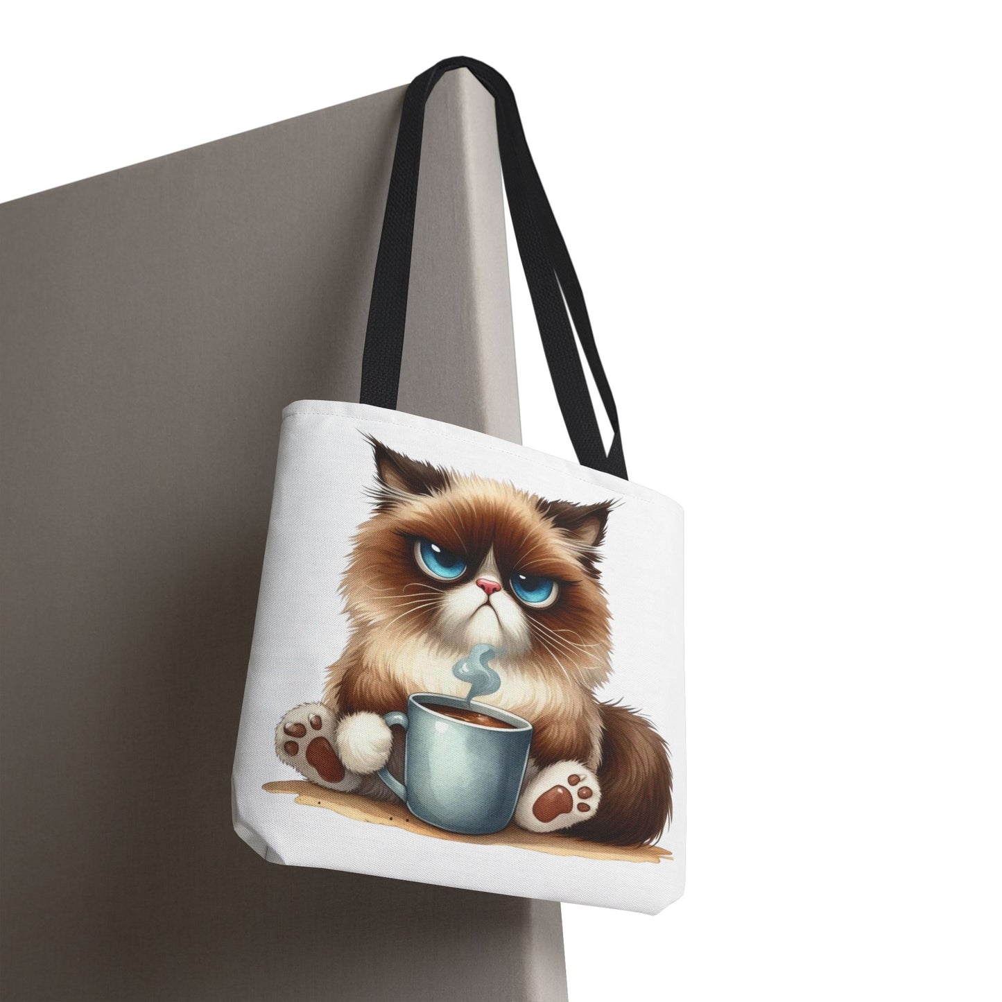 Bolsa de mano personalizada de Grumpy Cat con nombre personalizado: regalo divertido y sarcástico para amantes de los gatos. Bolsa única y práctica para uso diario. Bolsa de mano de Grumpy Cat: perfecta para amantes de los gatos y almas sarcásticas.