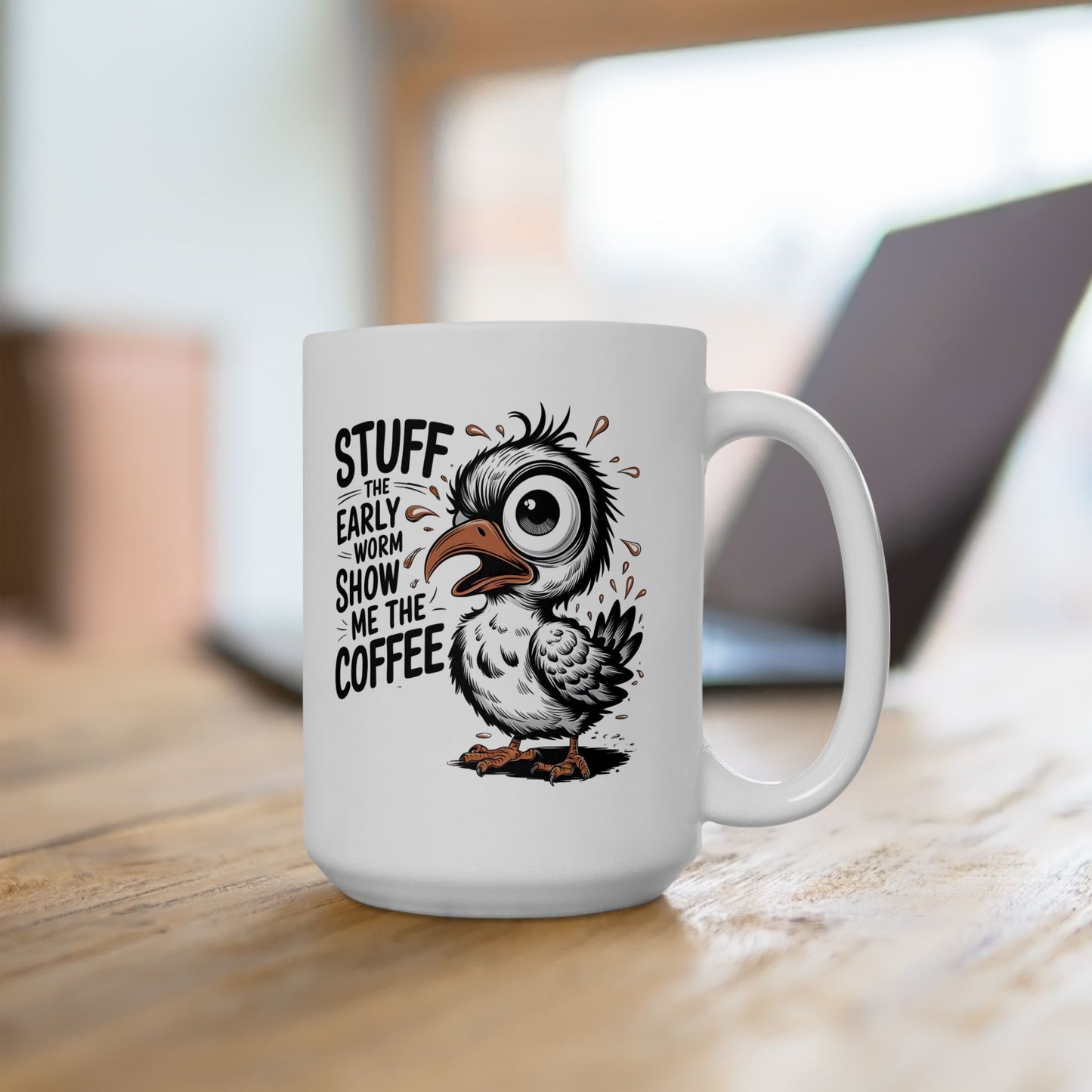 ☕ ¡Llena el Gusano Madrugador, Muéstrame la Taza de Café! ¡Un Imprescindible Divertido para las Mañanas! 🐦