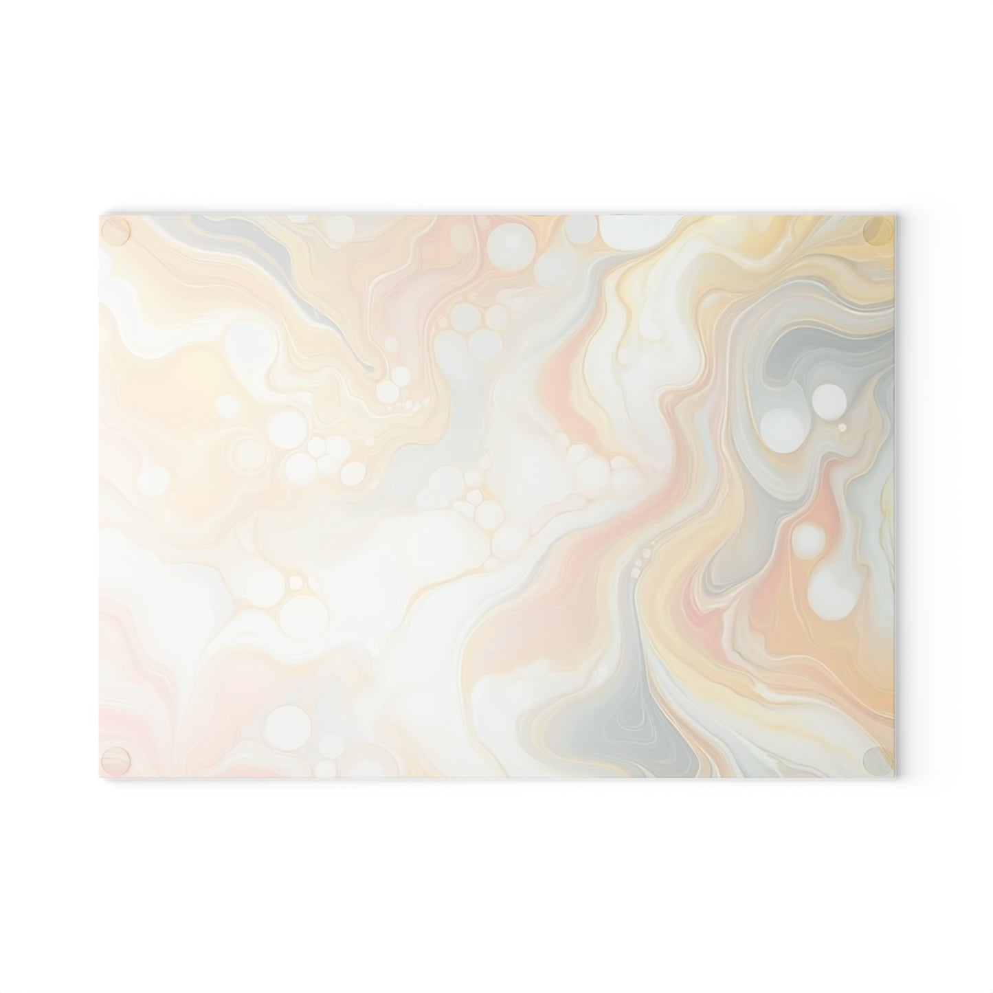 Tabla de cortar de vidrio templado con efecto mármol amarillo, gris y naranja: elegante decoración de cocina con aspecto de mármol, ideal para regalar y funcional.