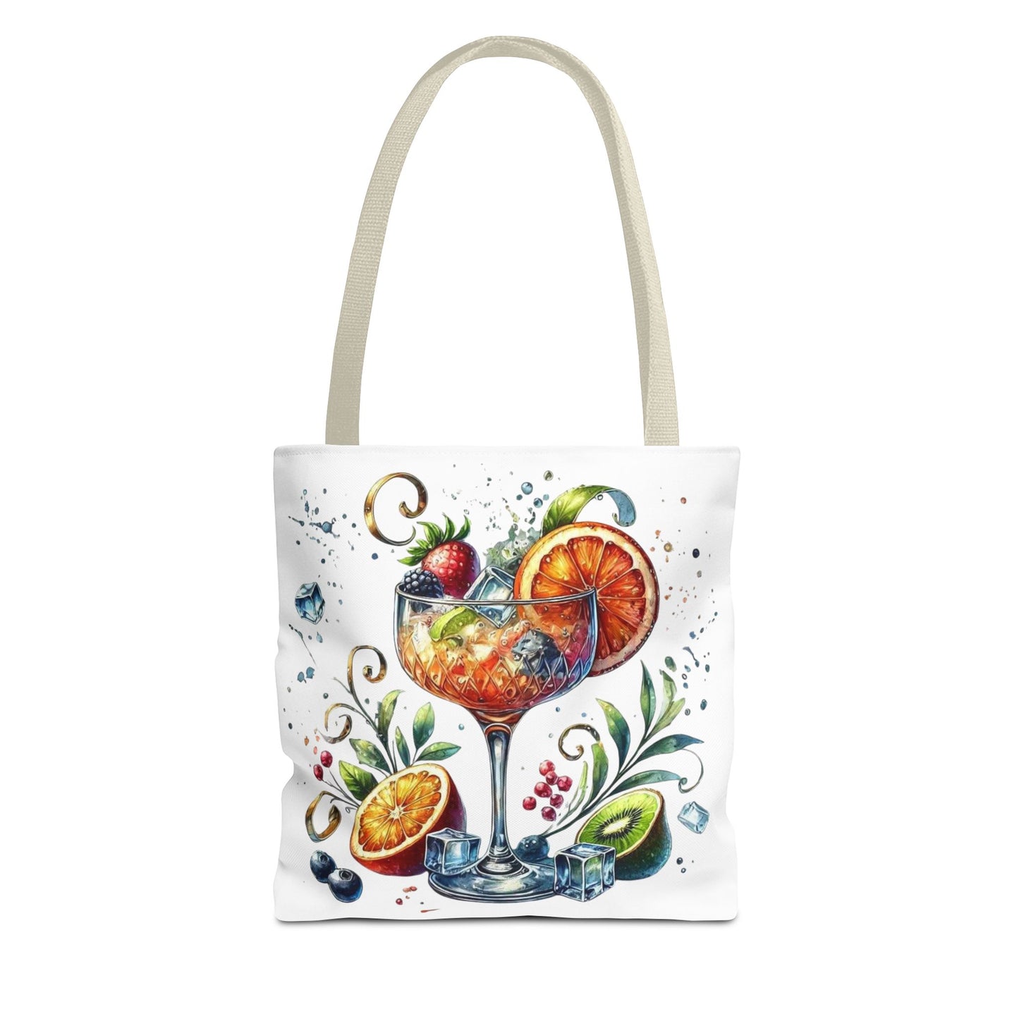 Bolso de cóctel, bolso para bebidas afrutadas, bolso de playa tropical, elegante bolso de lona, regalo para amantes de los cócteles, bolso de mano divertido, práctico bolso de verano.