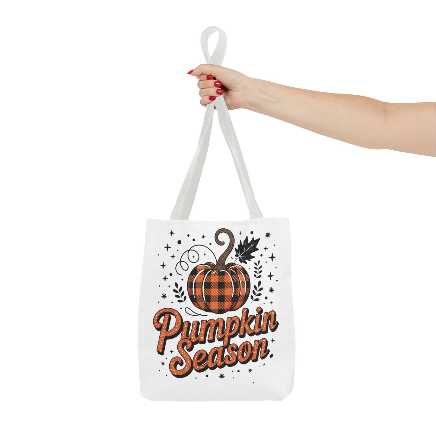 🎃 Pumpkin Season Tote Bag – Fall Buffalo Plaid Style for Autumn Lovers 🍂