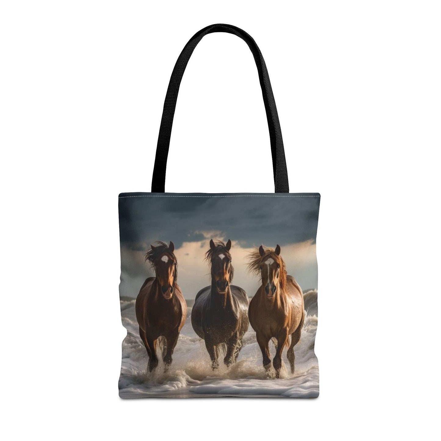 Bolsa de mano Caballos salvajes al anochecer: un bolso de mano atrevido inspirado en la naturaleza para amantes de los caballos