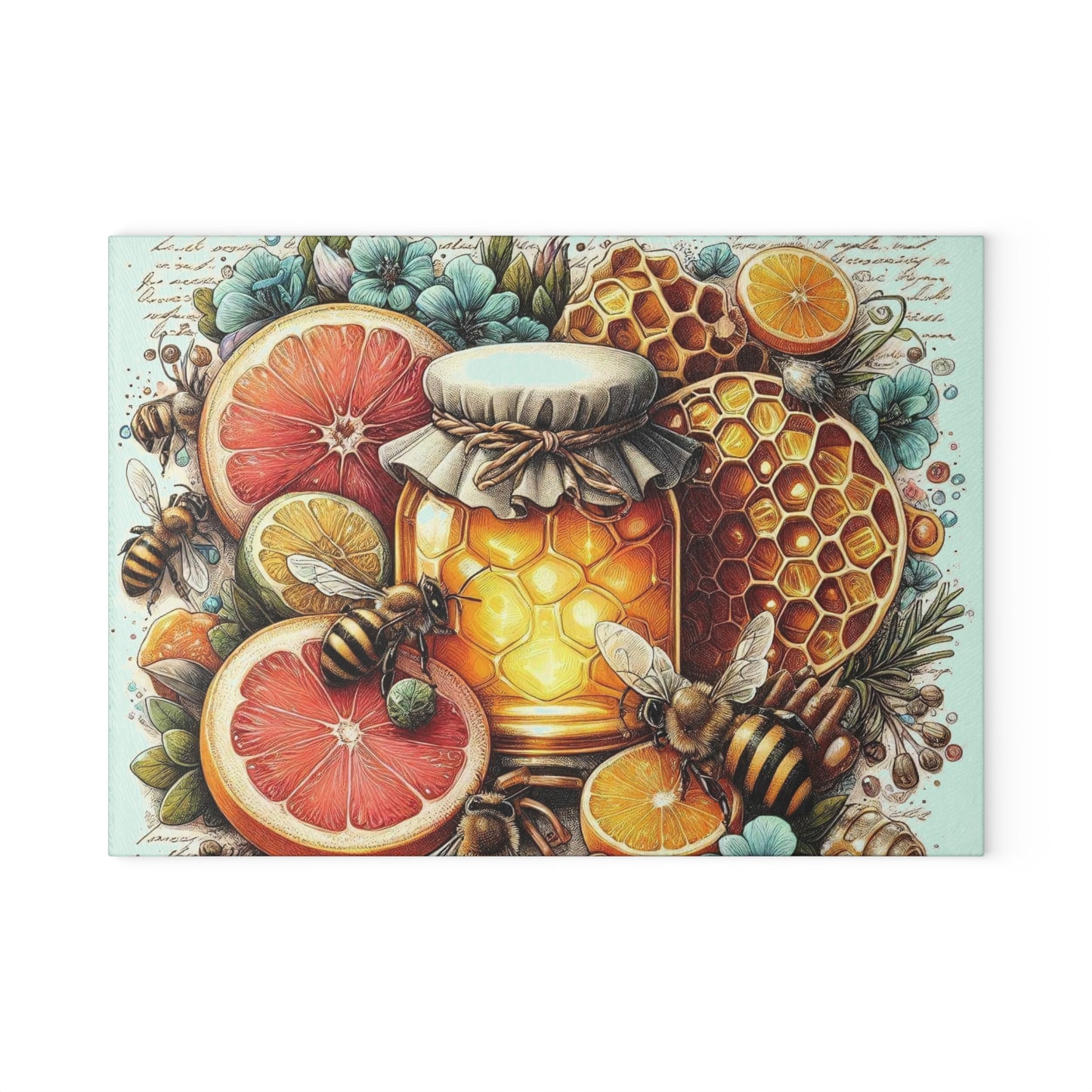 Tabla de cortar con forma de abeja, regalo de cocina, tabla inspirada en la naturaleza, tabla de vidrio templado, regalo para amantes de las abejas, cocina de granja, tabla de cortar rústica