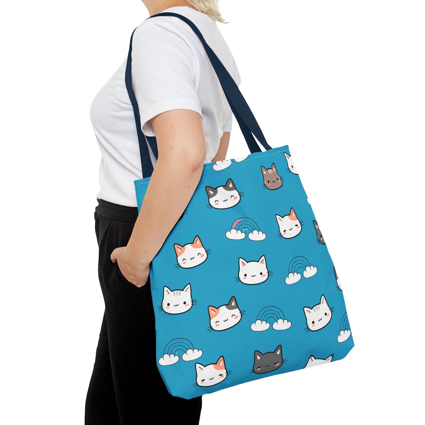 Bolsa de mano para gatos, regalo para amantes de los gatos, bolsa reutilizable, bolsa para mamá gata, ecológica, bolsa con estampado animal, diseño de gatito lindo, amante de las mascotas