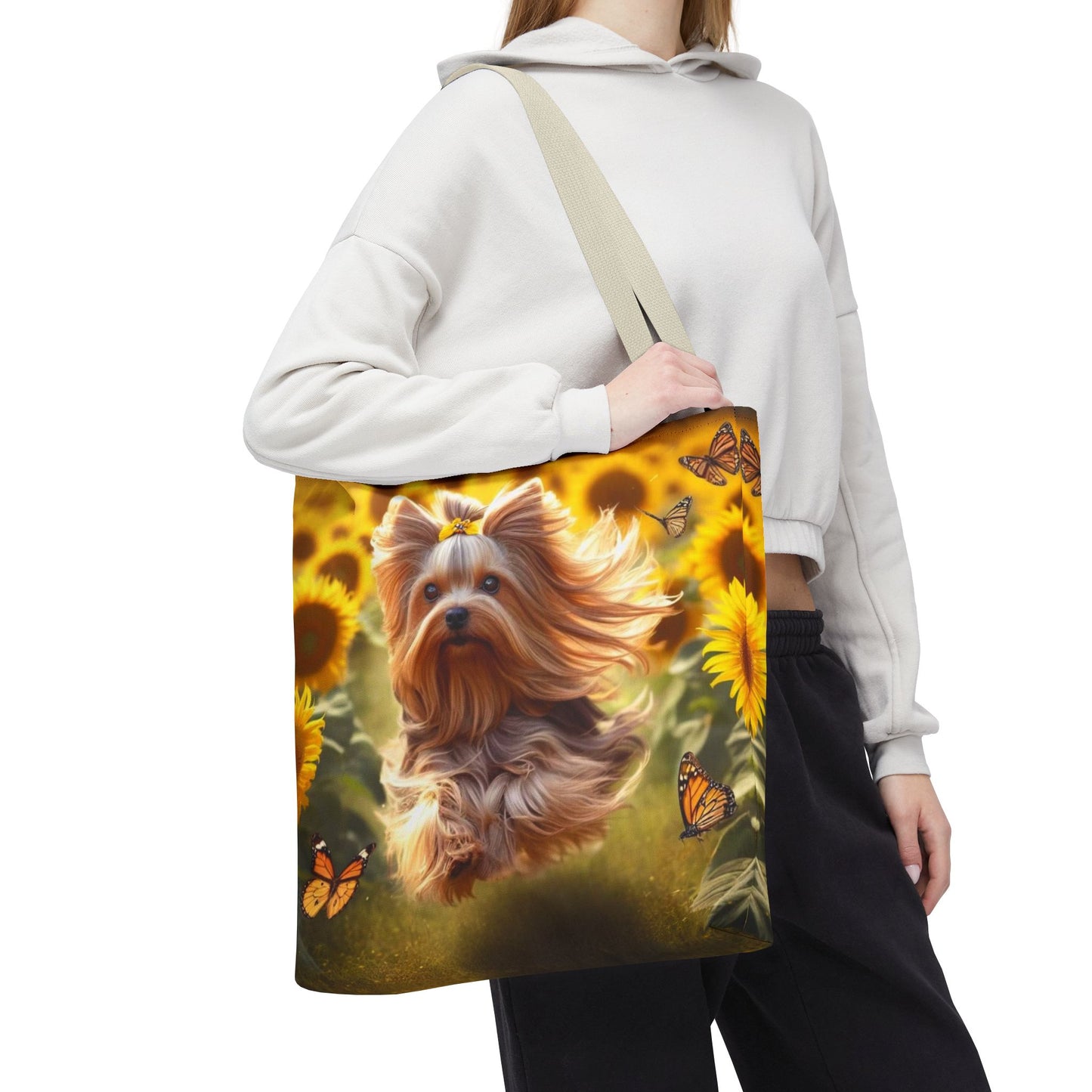 Adorable bolso de mano Yorkie: ¡perfecto para los amantes de los perros en movimiento!